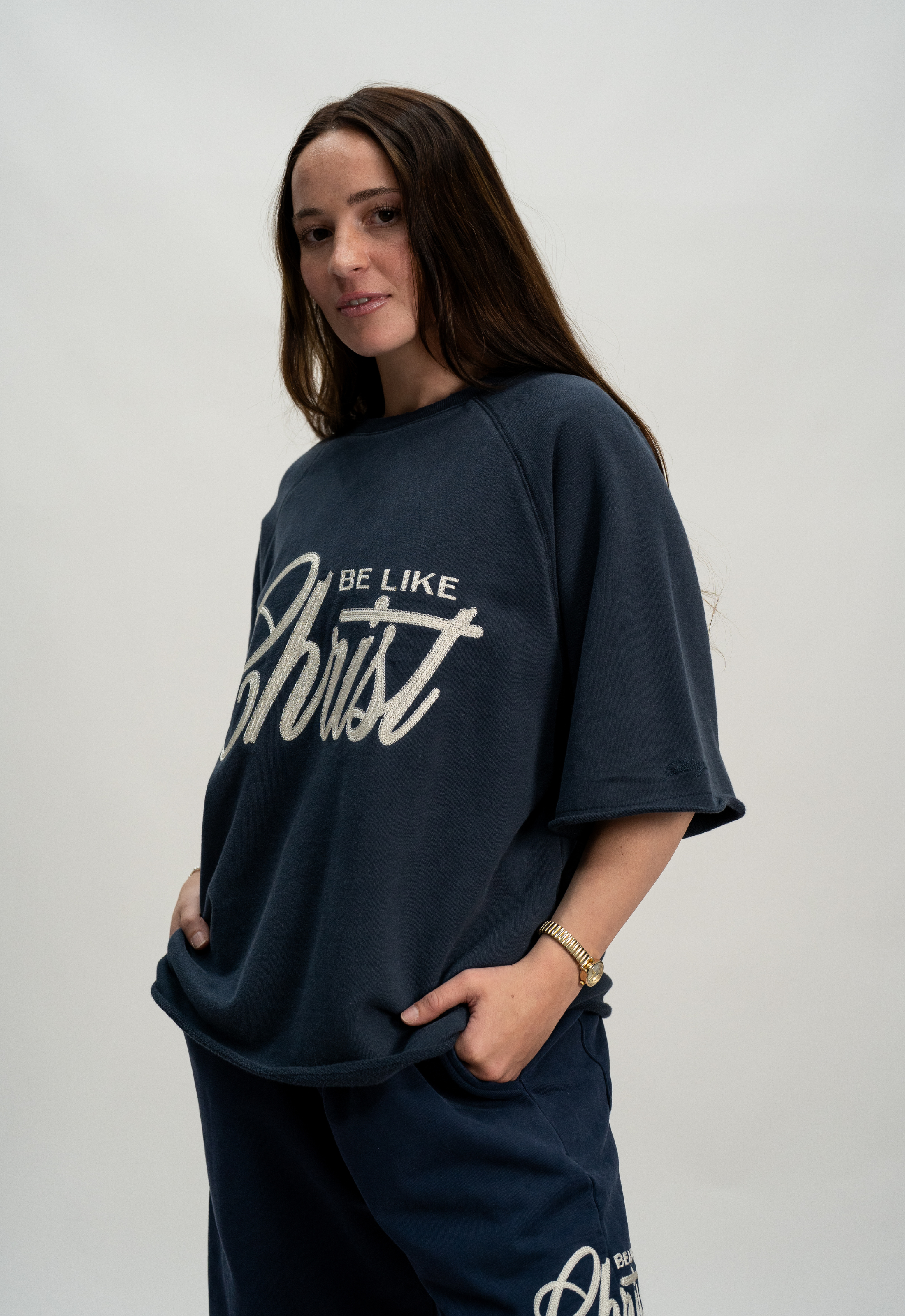 "BE LIKE CHRIST" TEE (NAVY BLUE)