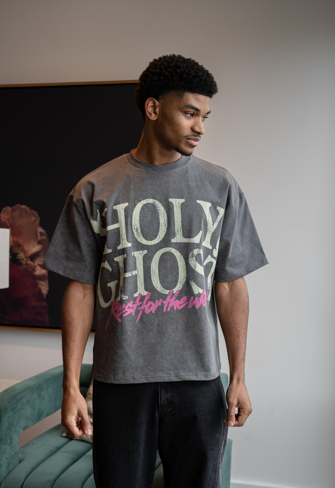 CONCRETE "HOLY GHOST" BOXY TEE