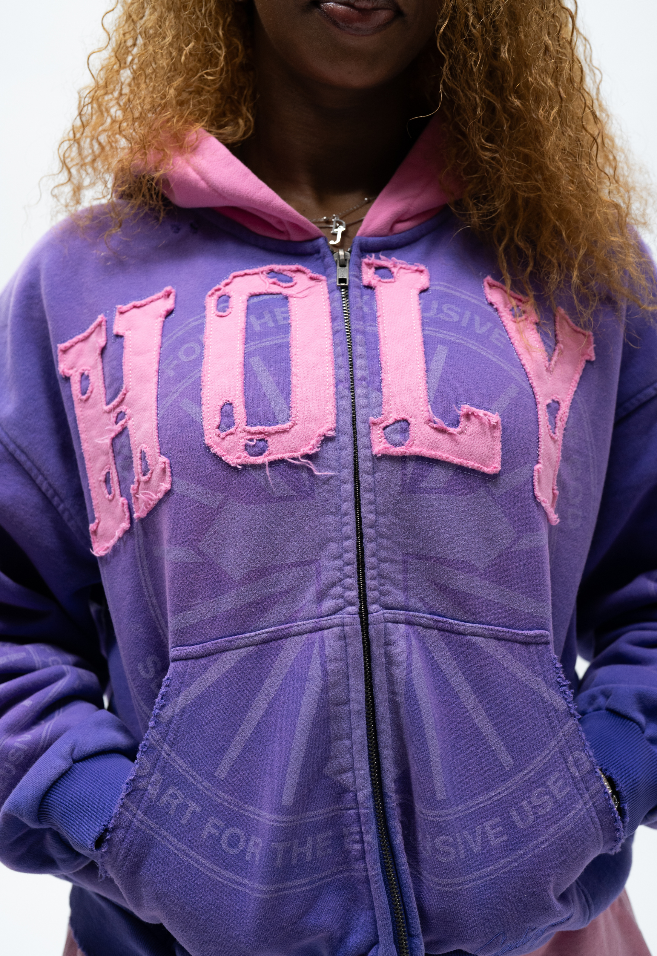 "HOLY" ZIP-UP HOODIE