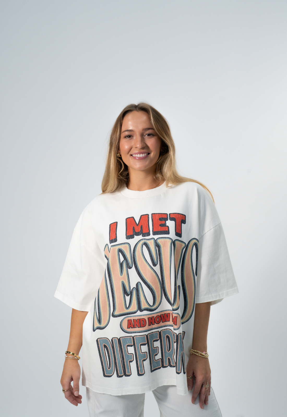 "I MET JESUS" BOXY TEE