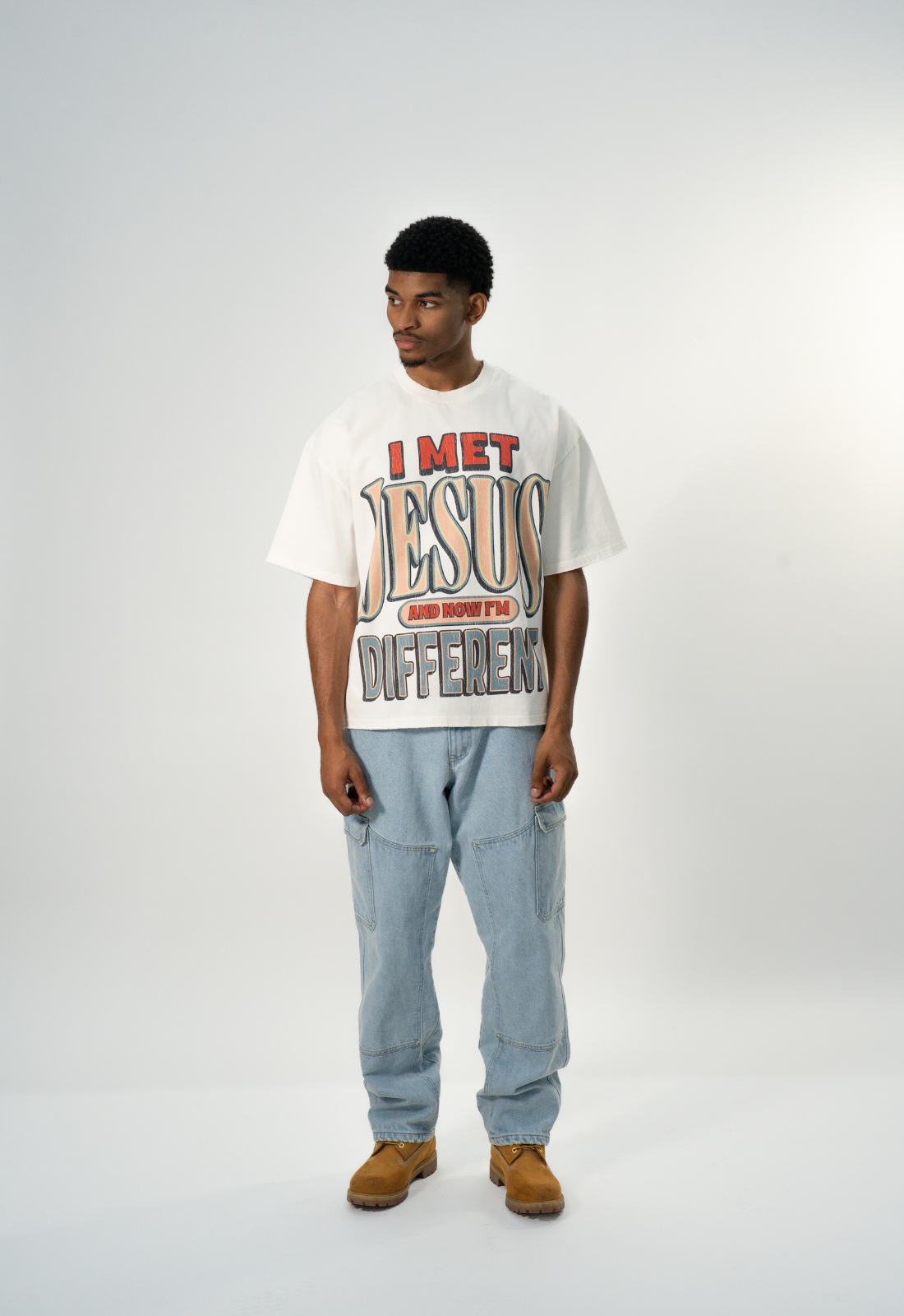 "I MET JESUS" BOXY TEE