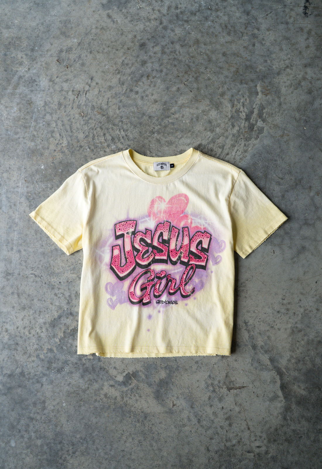 "JESUS GIRL" TEE BUTTER