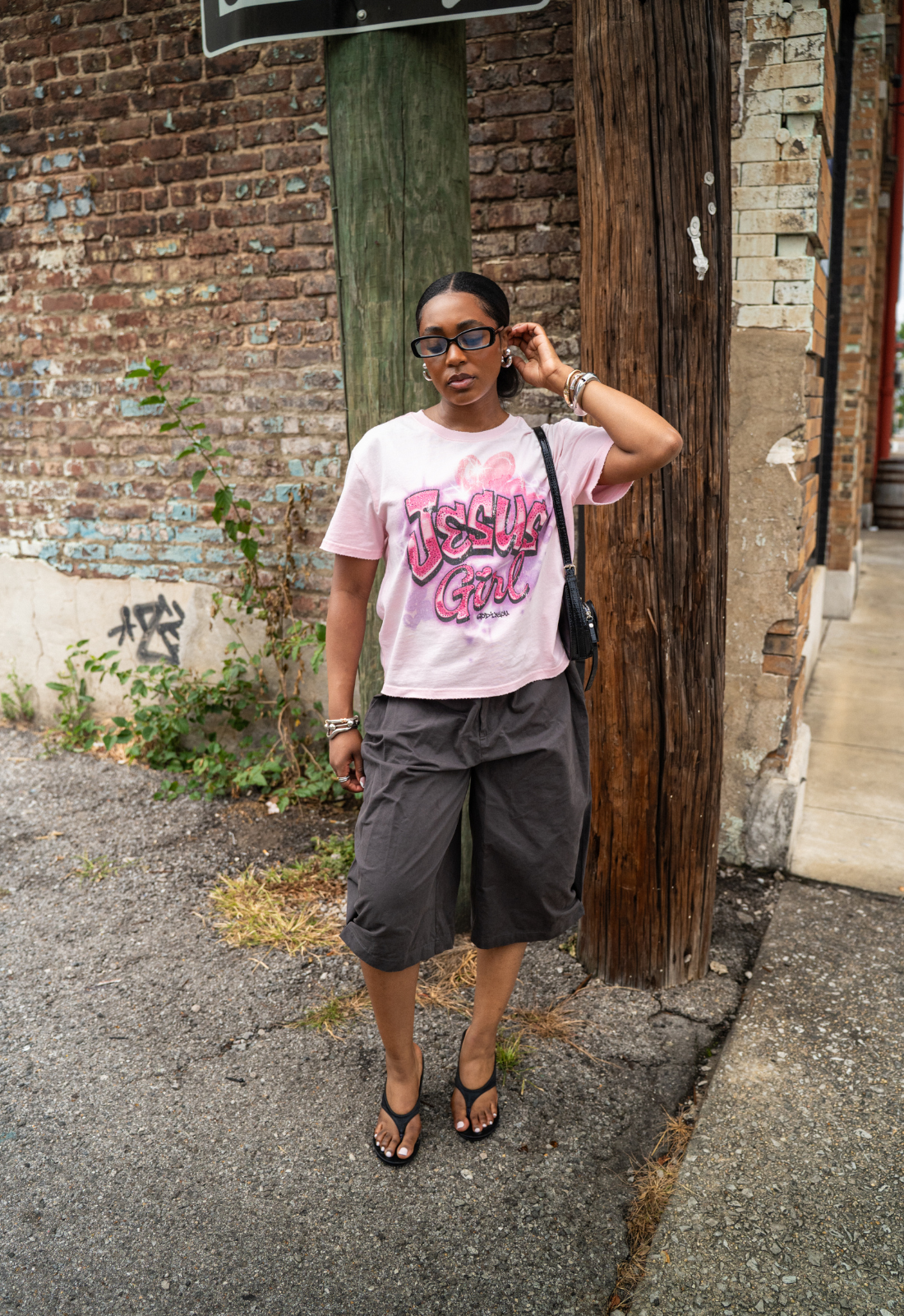 "JESUS GIRL" TEE PINK