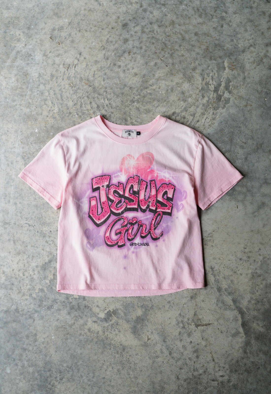 "JESUS GIRL" TEE PINK