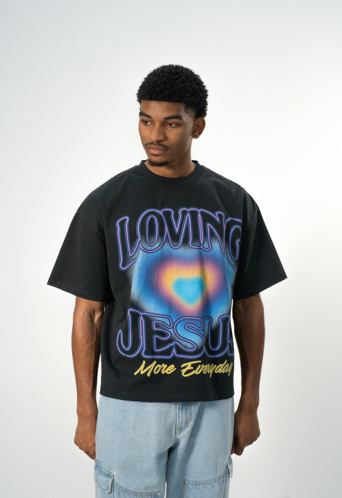 "MORE JESUS" BOXY TEE