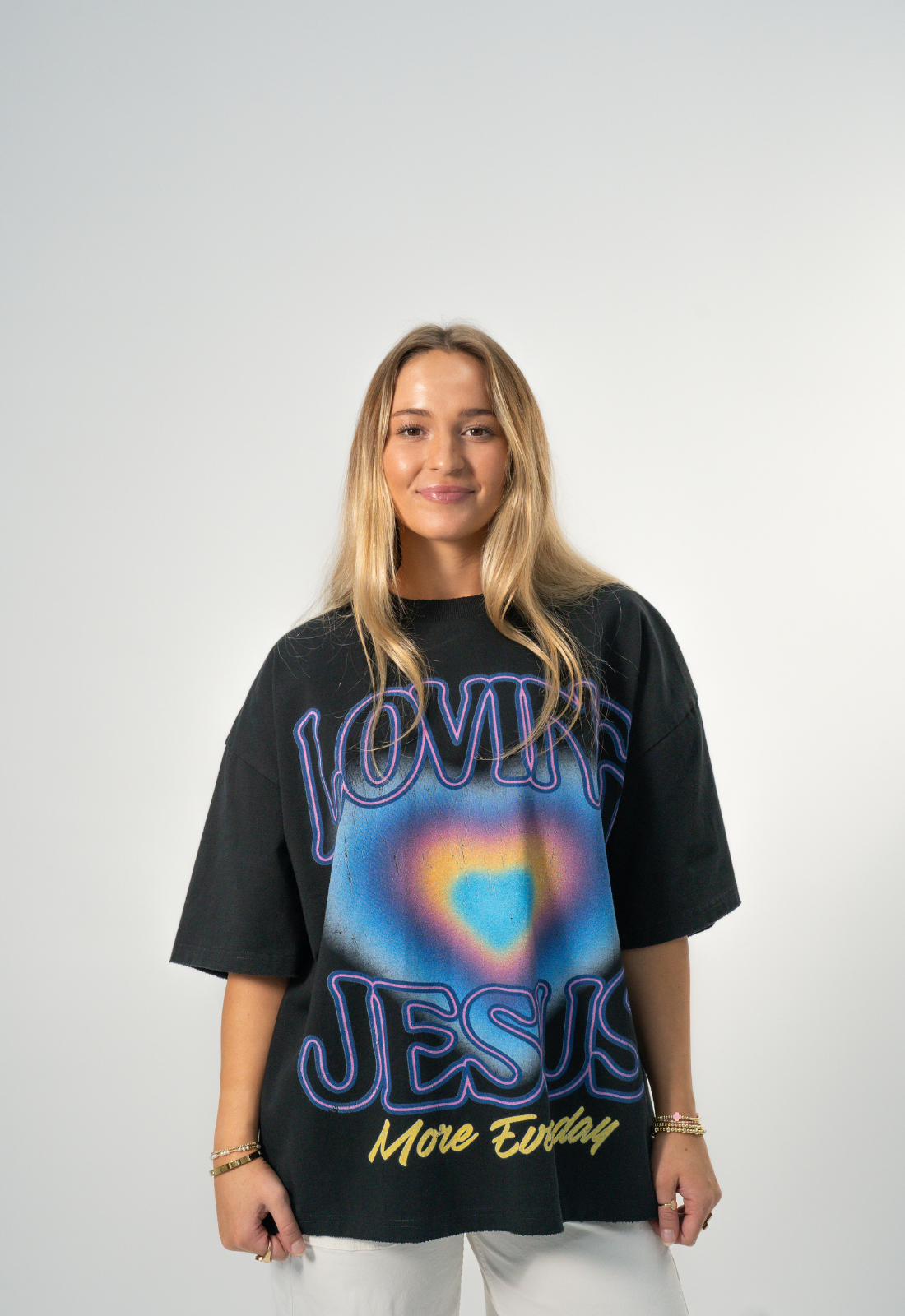 "MORE JESUS" BOXY TEE