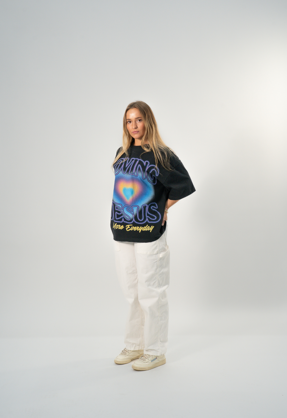 "MORE JESUS" BOXY TEE
