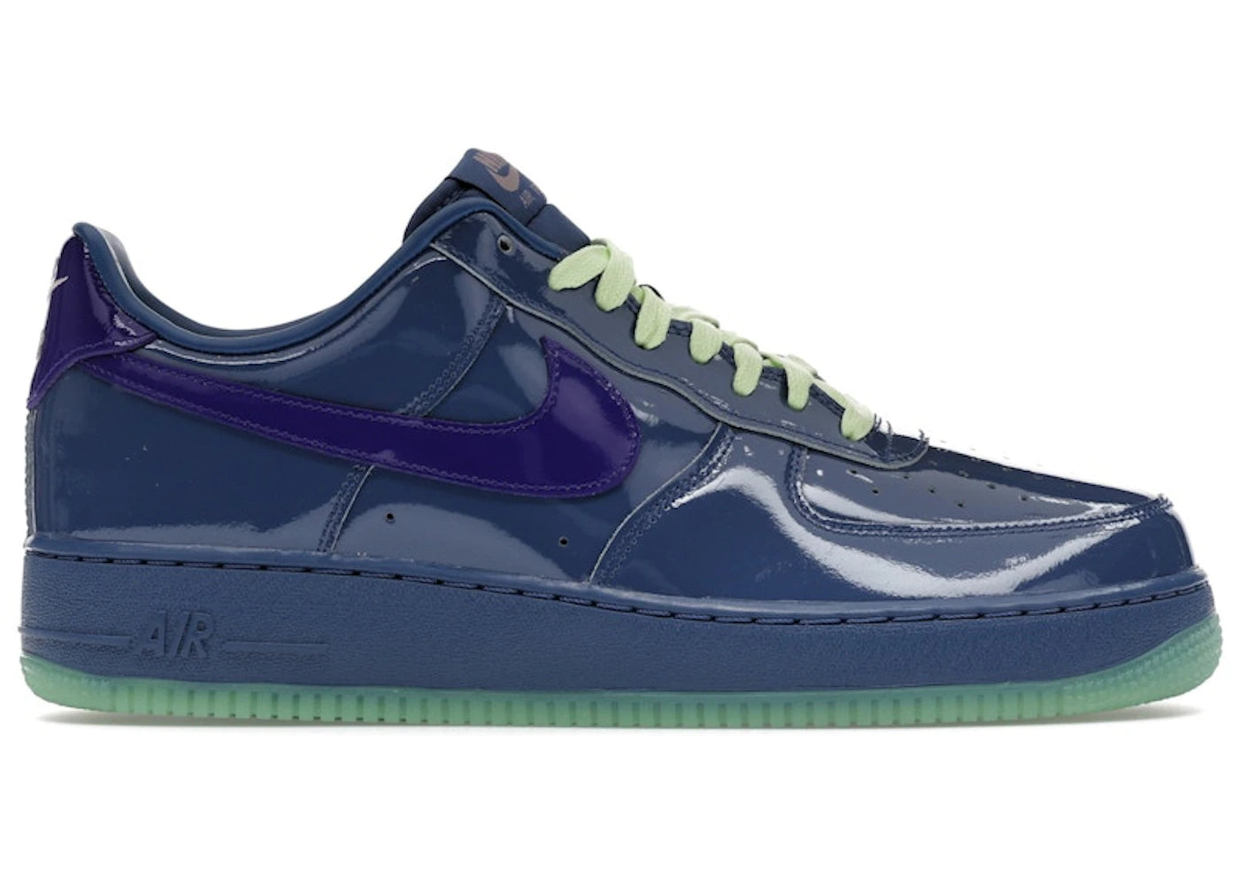 Nike Air Force 1 Low Patent Leather Mystic Navy Grape Ice