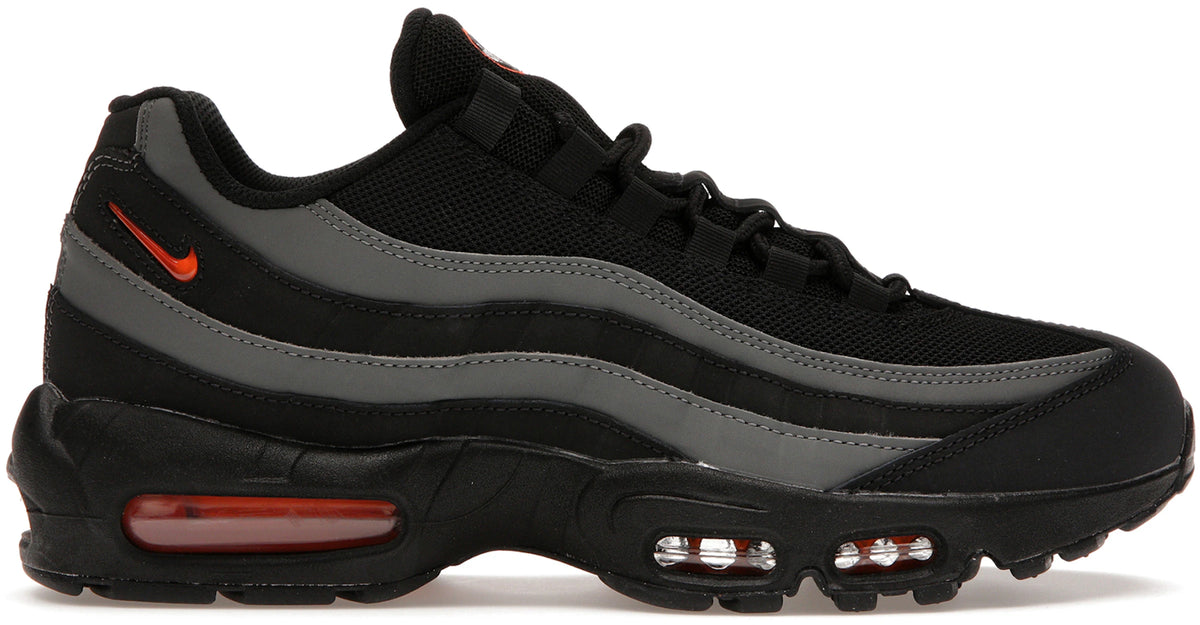 Nike Air Max 95 Black Grey Safety Orange - Size 9