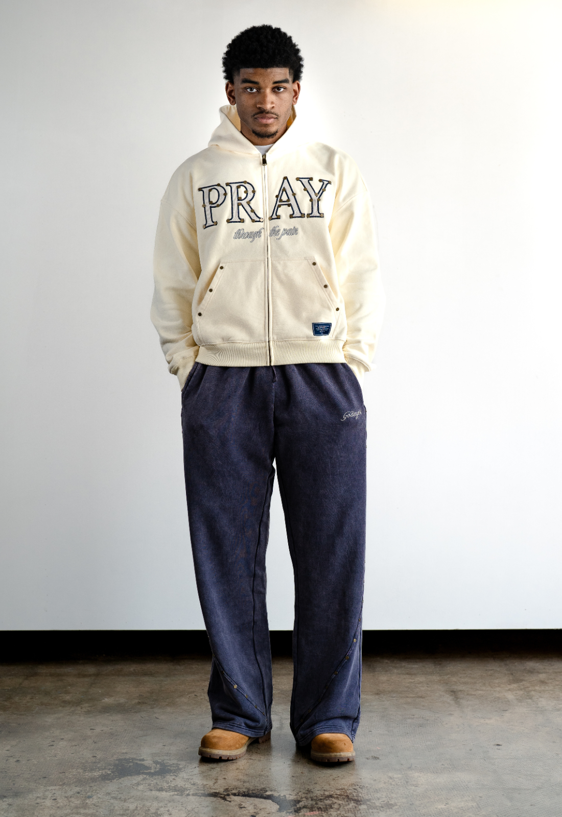 "PRAY" ZIP UP HOODIE