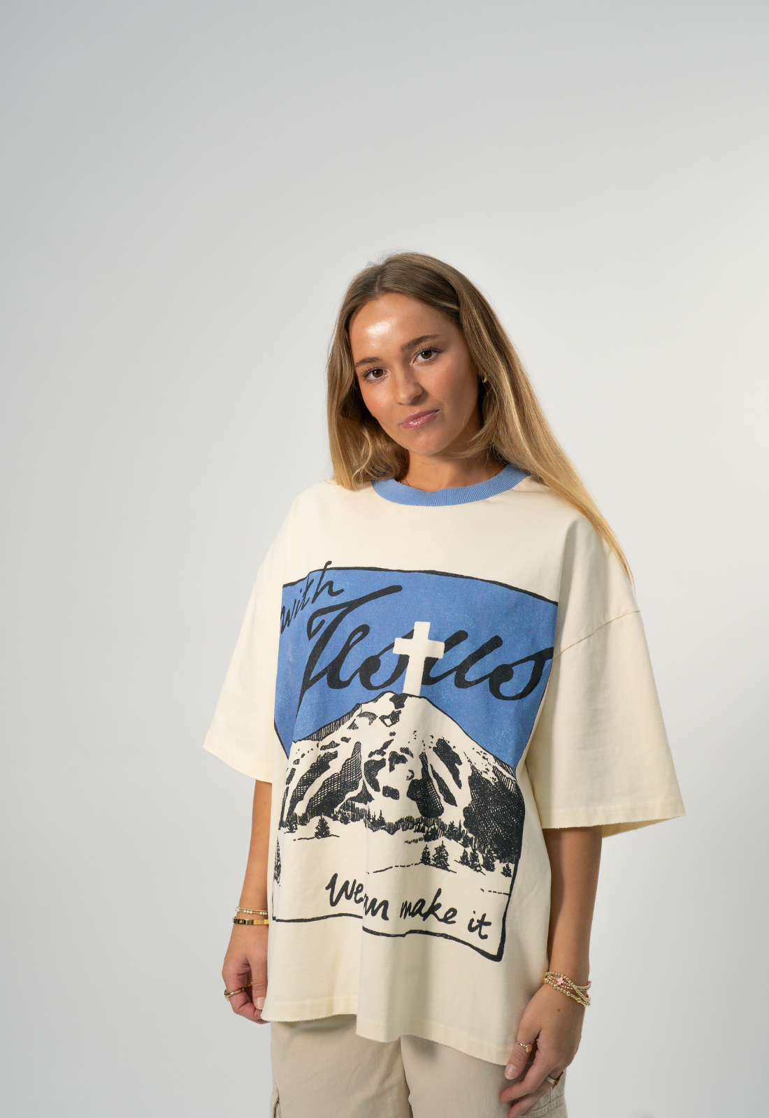 "WITH JESUS" BOXY TEE