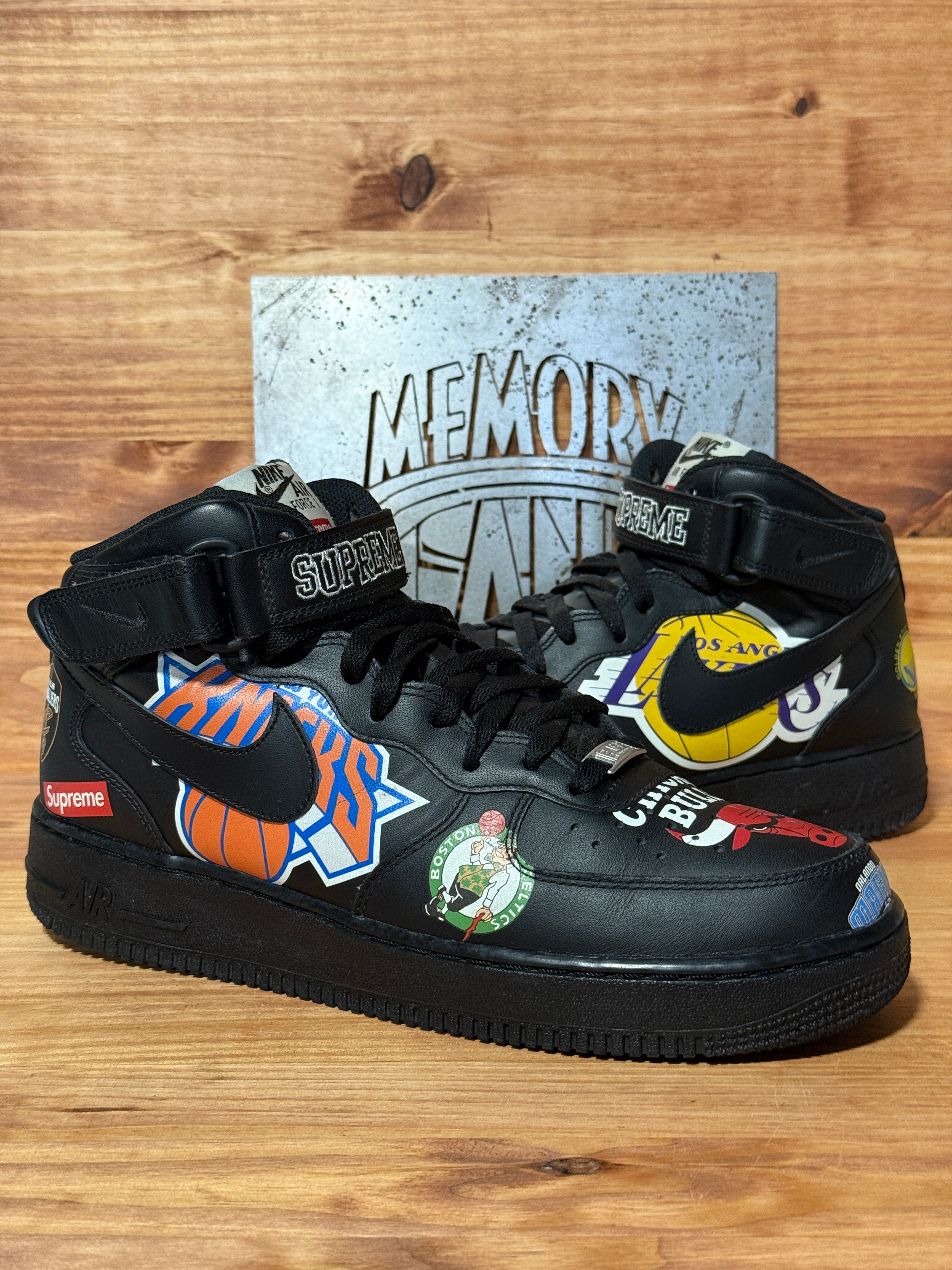 Nike Air Force 1 Mid Supreme NBA Black