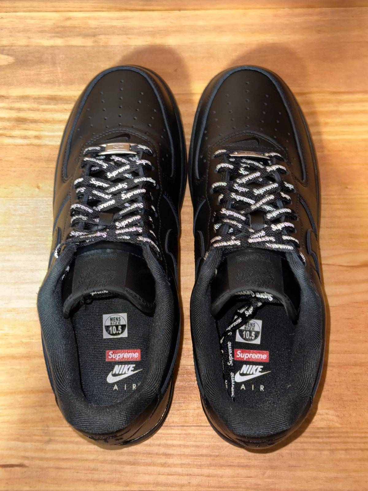 Nike Air Force 1 Low Supreme Black - Size 10.5
