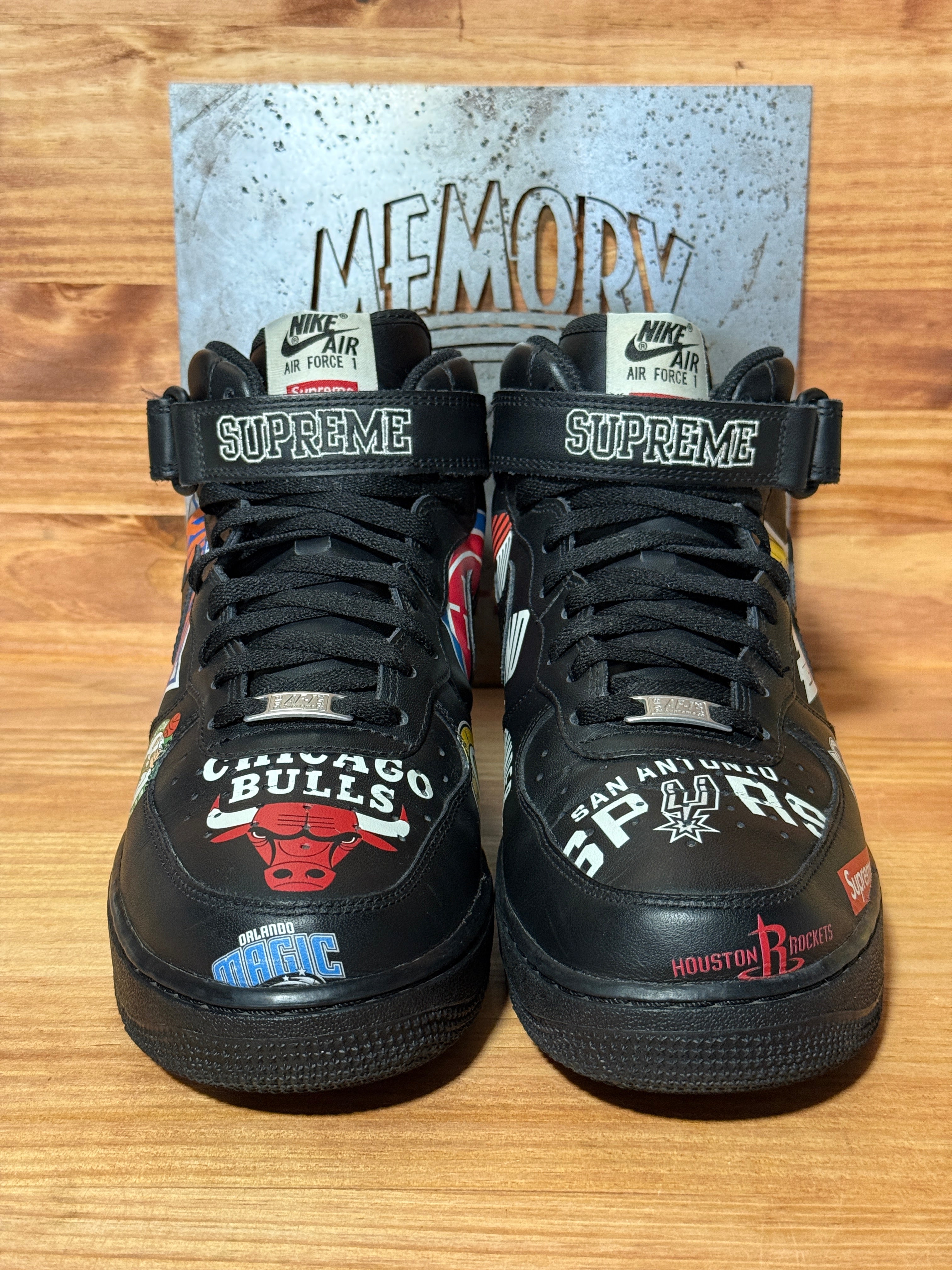 Nike Air Force 1 Mid Supreme NBA Black