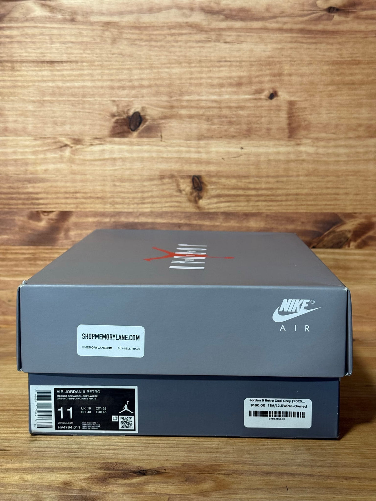 Jordan 9 Retro Cool Grey (2025) - Size 11