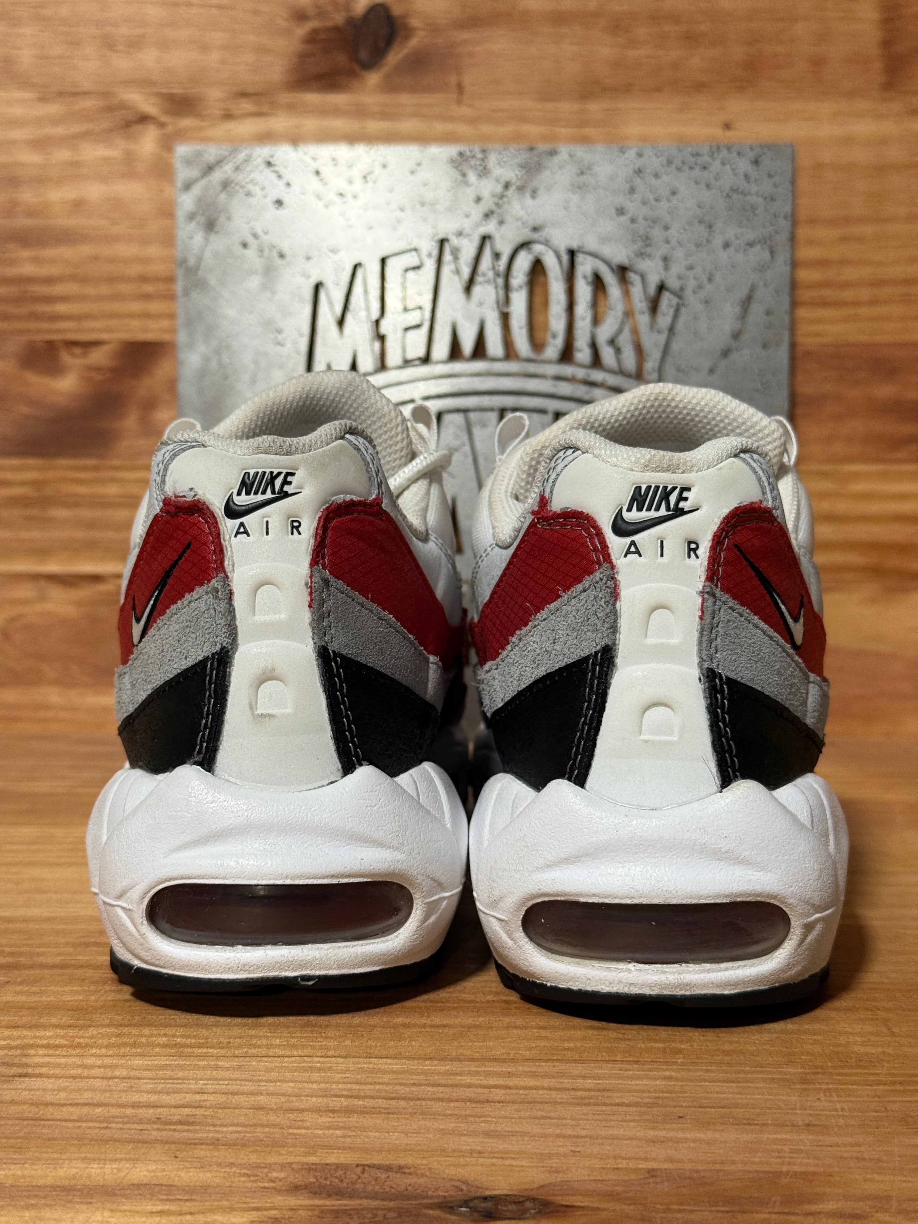 Nike Air Max 95 White Varsity Red Particle Gray