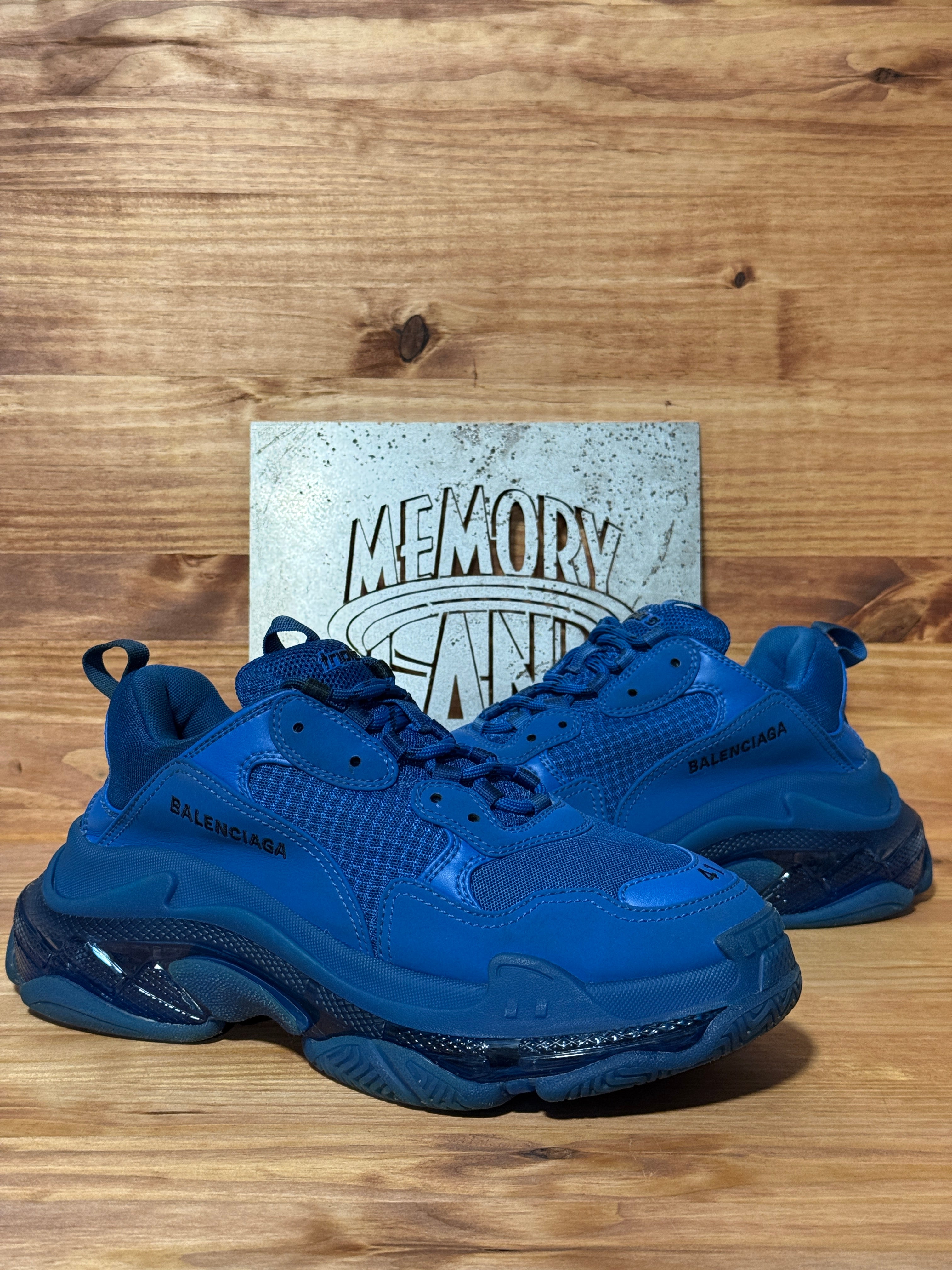 Balenciaga Triple S Clear Sole Teal Blue