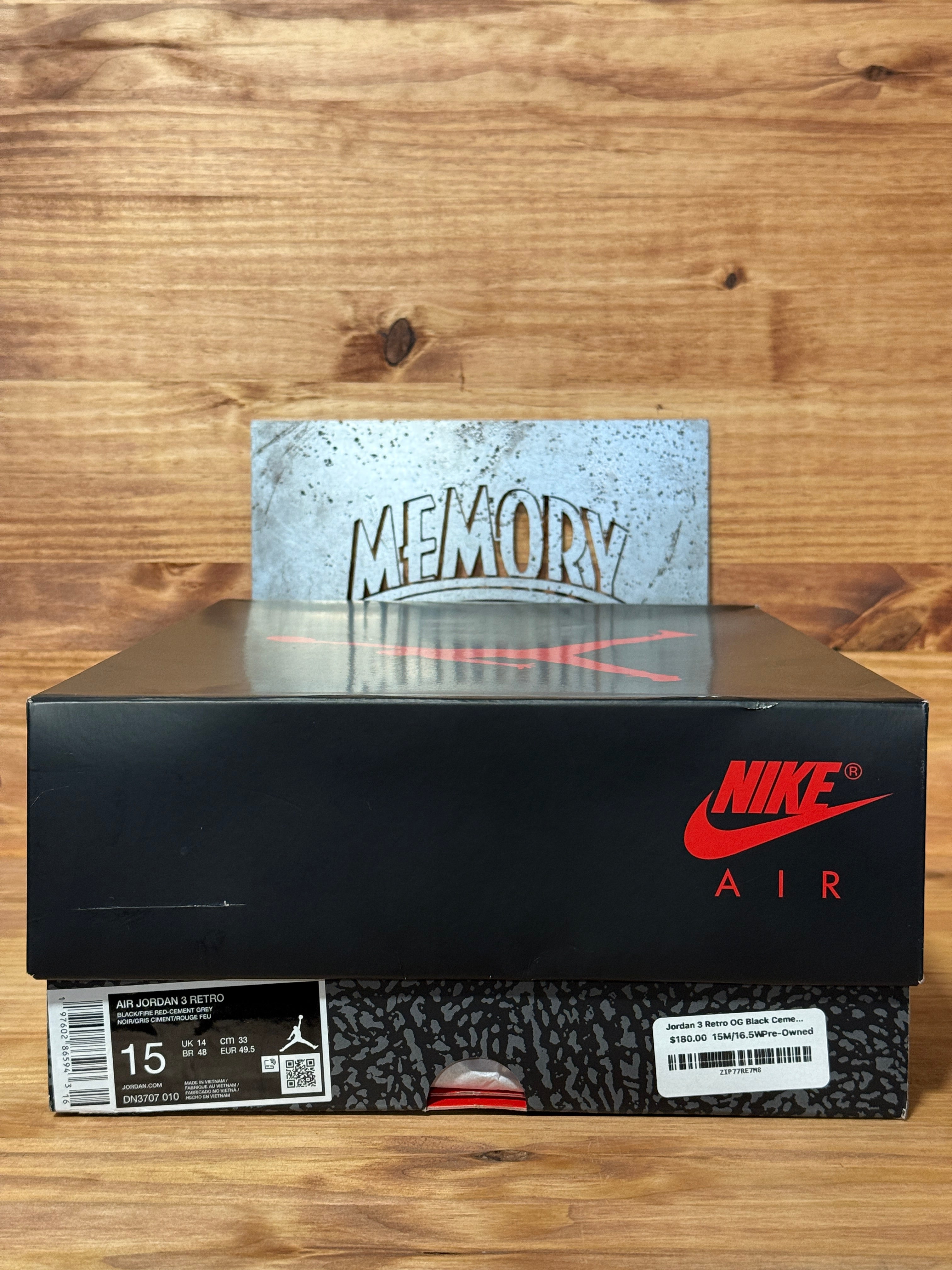 Jordan 3 Retro OG Black Cement (2024)