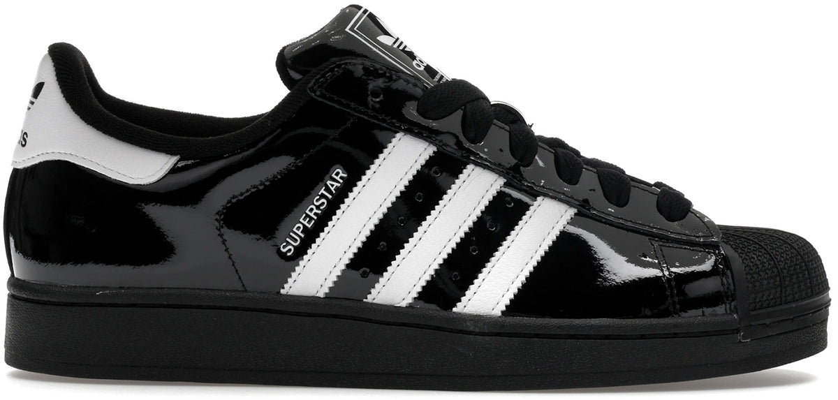 adidas Superstar II Black White Patent Leather