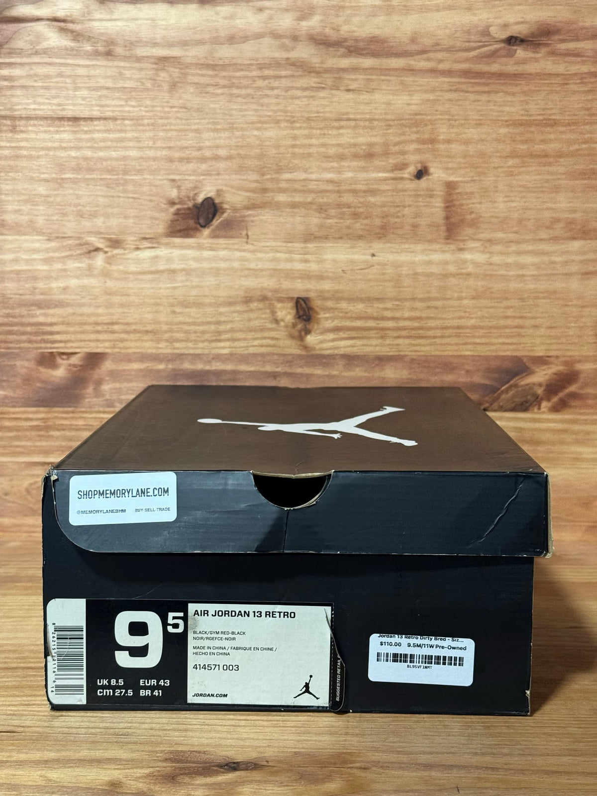 Jordan 13 Retro Dirty Bred - Size 9.5