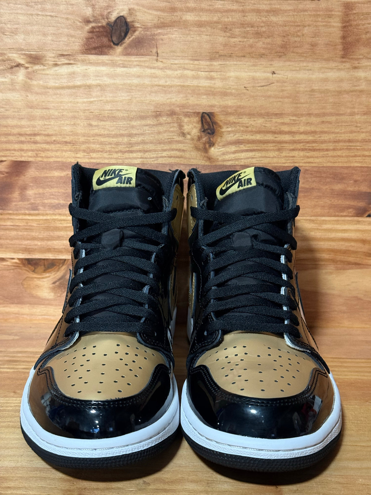 Jordan 1 Retro High NRG Patent Gold Toe