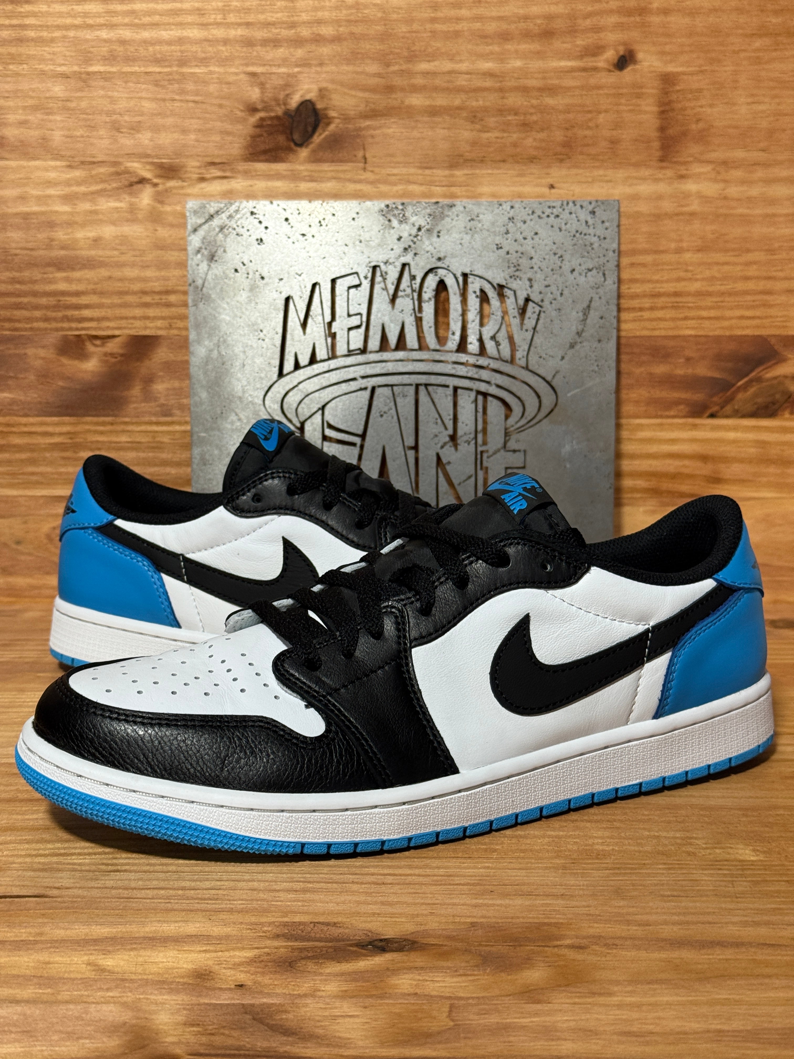 Jordan 1 Retro Low OG Black Dark Powder Blue