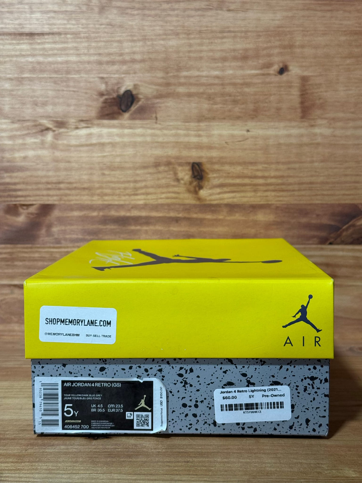 Jordan 4 Retro Lightning (2021) (GS) - Size 5Y