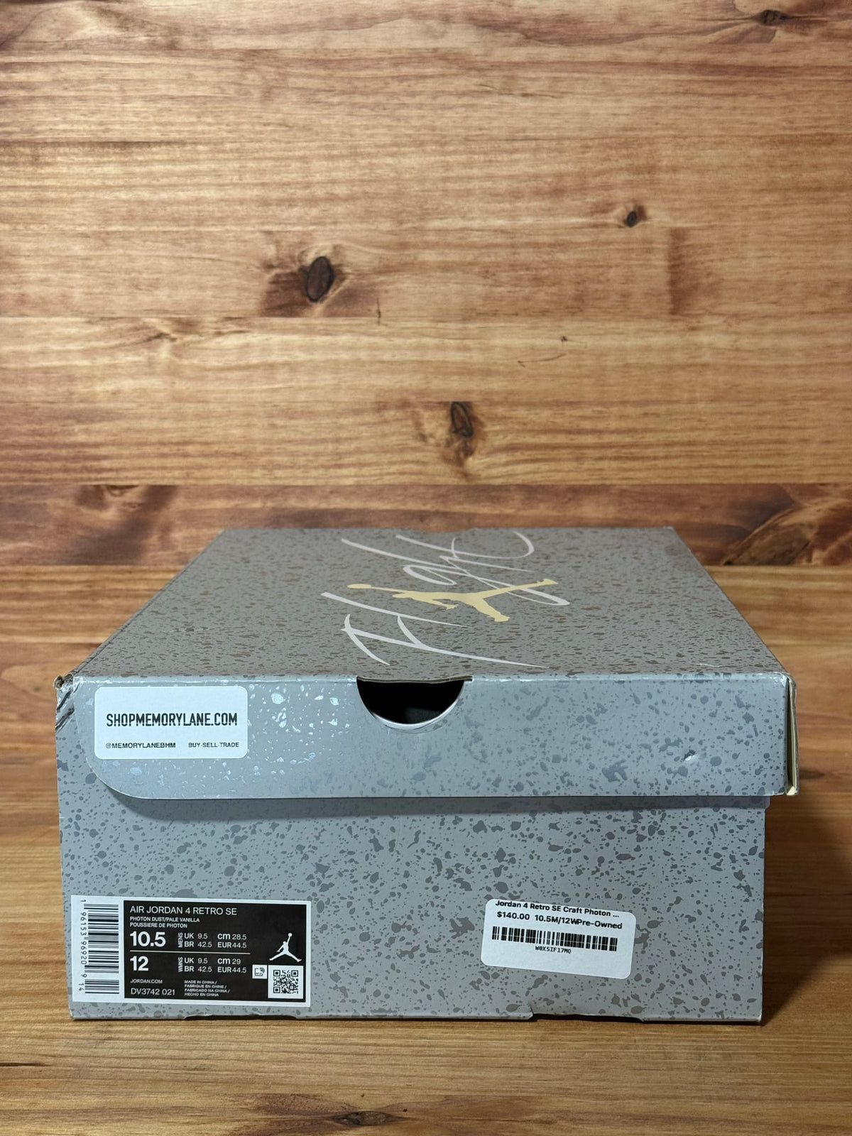 Jordan 4 Retro SE Craft Photon Dust - Size 10.5