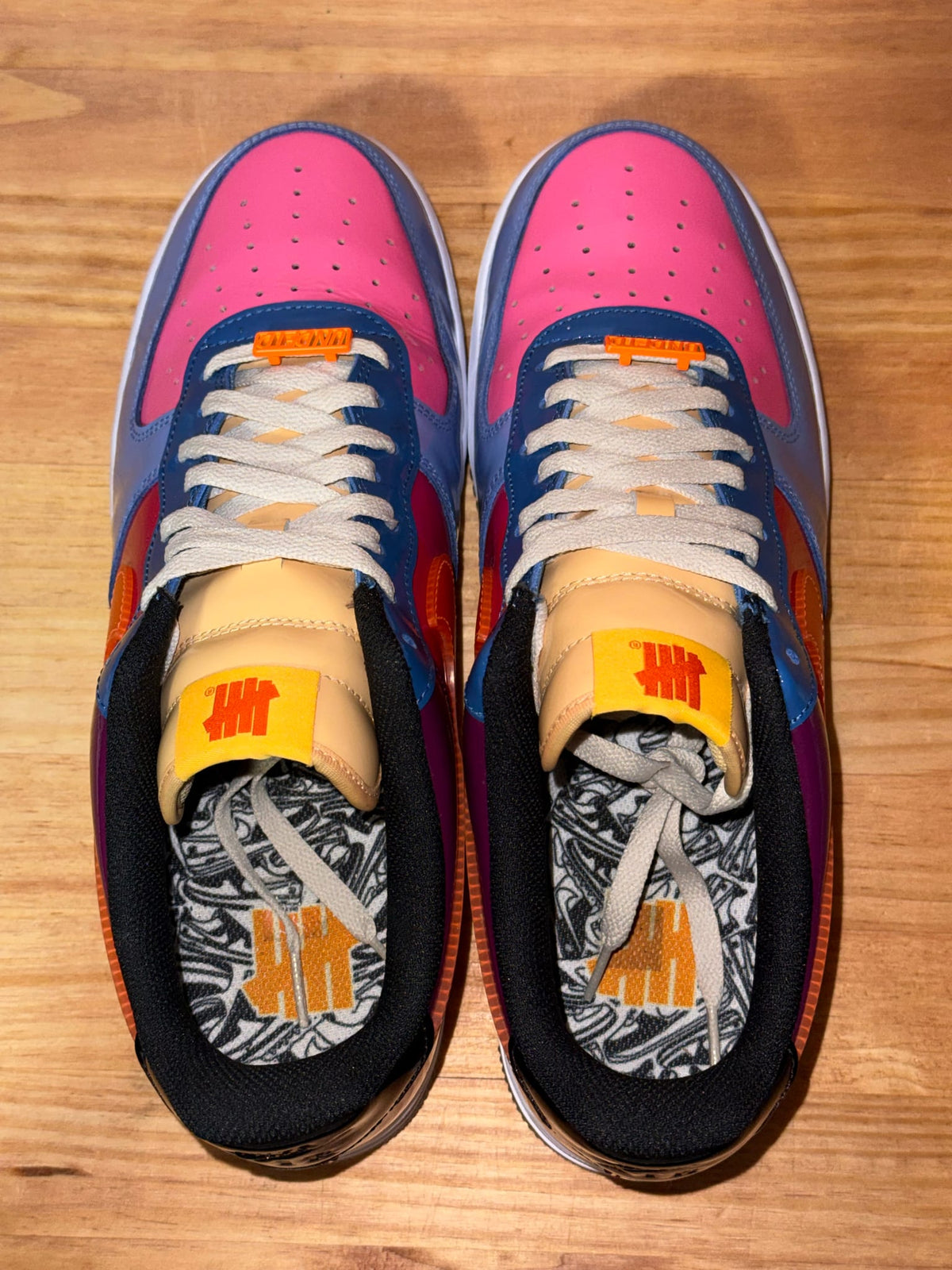 Nike Air Force 1 Low SP Undefeated Multi-Patent Total Orange - Size 11.5