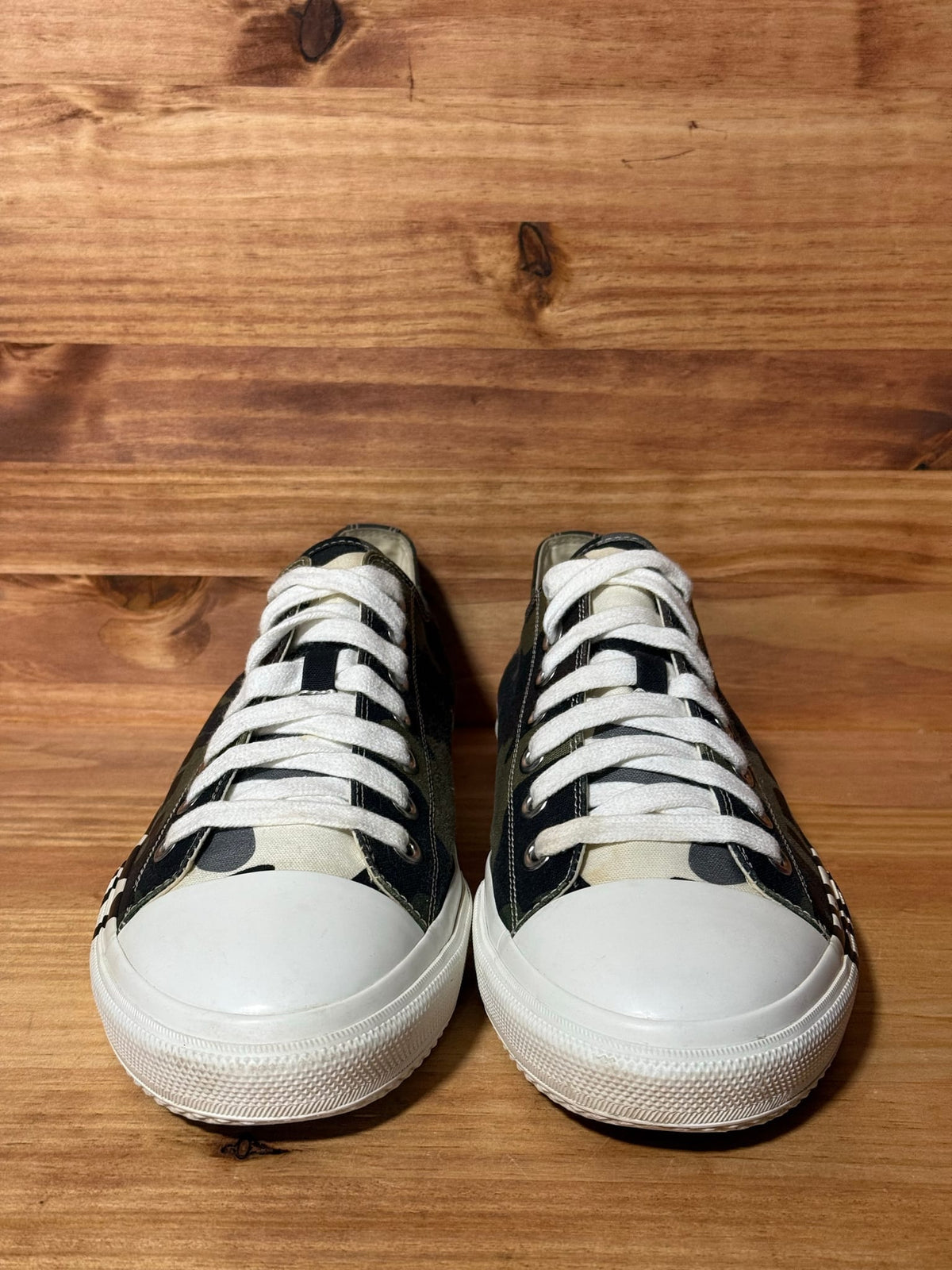 Burberry Logo-print Lace-up Sneaker Green Camo - Size 12