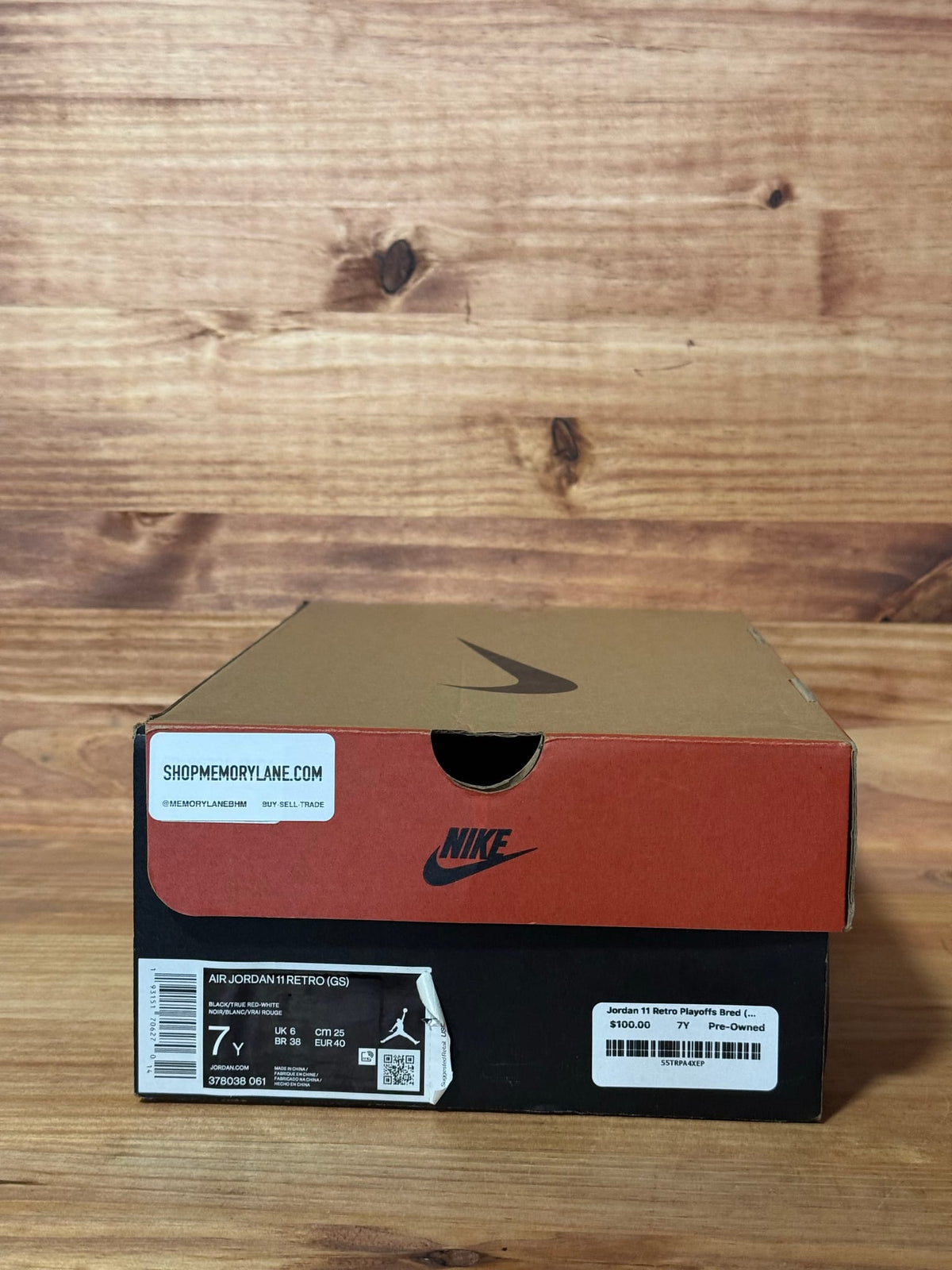 Jordan 11 Retro Playoffs Bred (2019) (GS) - Size 7Y