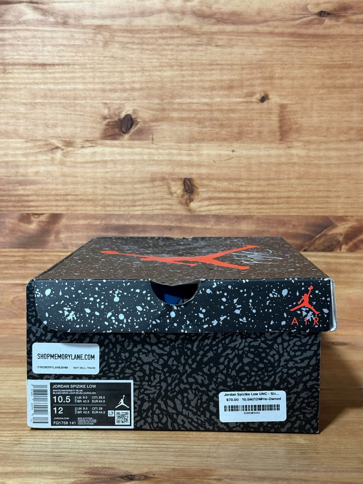 Jordan Spizike Low UNC - Size 10.5