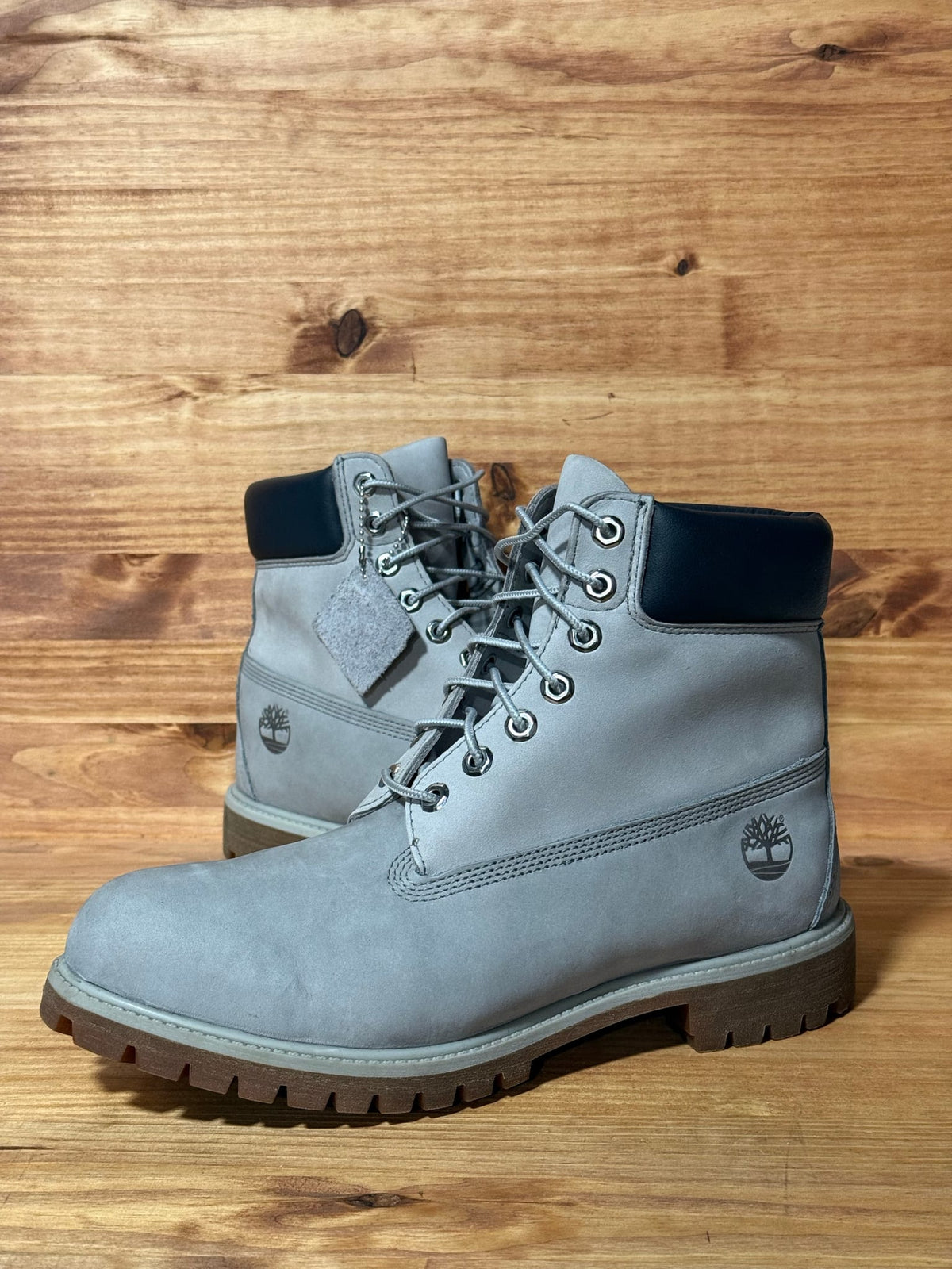 Timberland Premium 6" Waterproof Boot "Medium Grey Nubuck" - Size 11