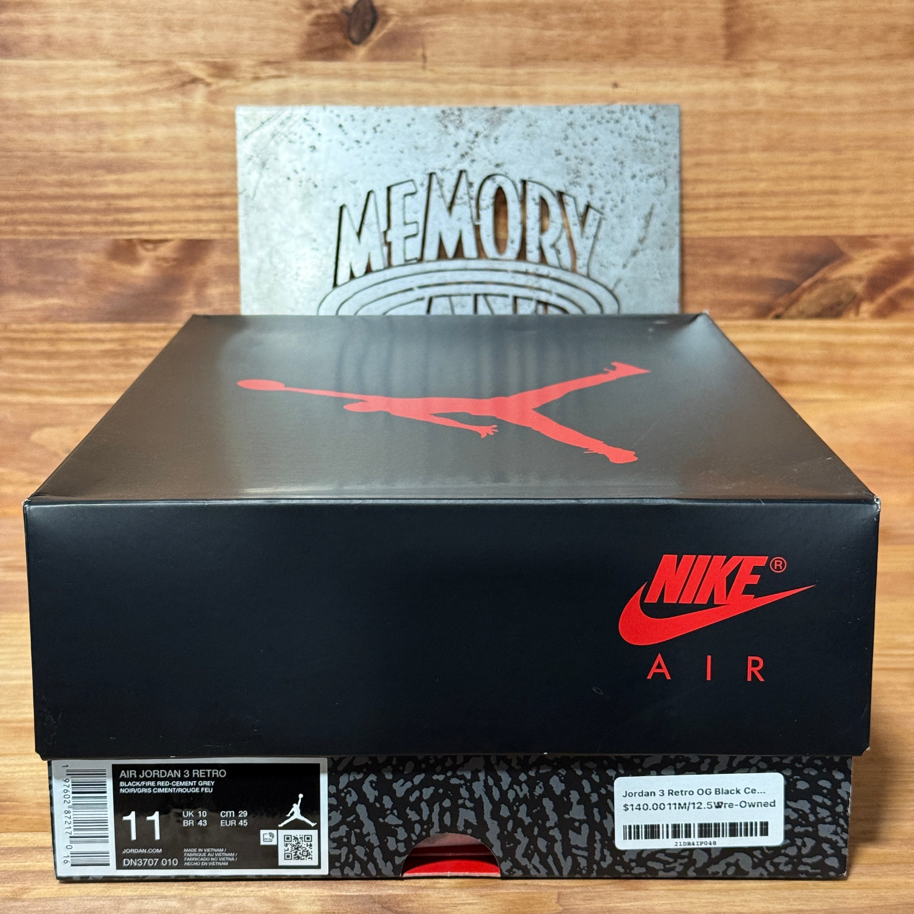 Jordan 3 Retro OG Black Cement (2024)