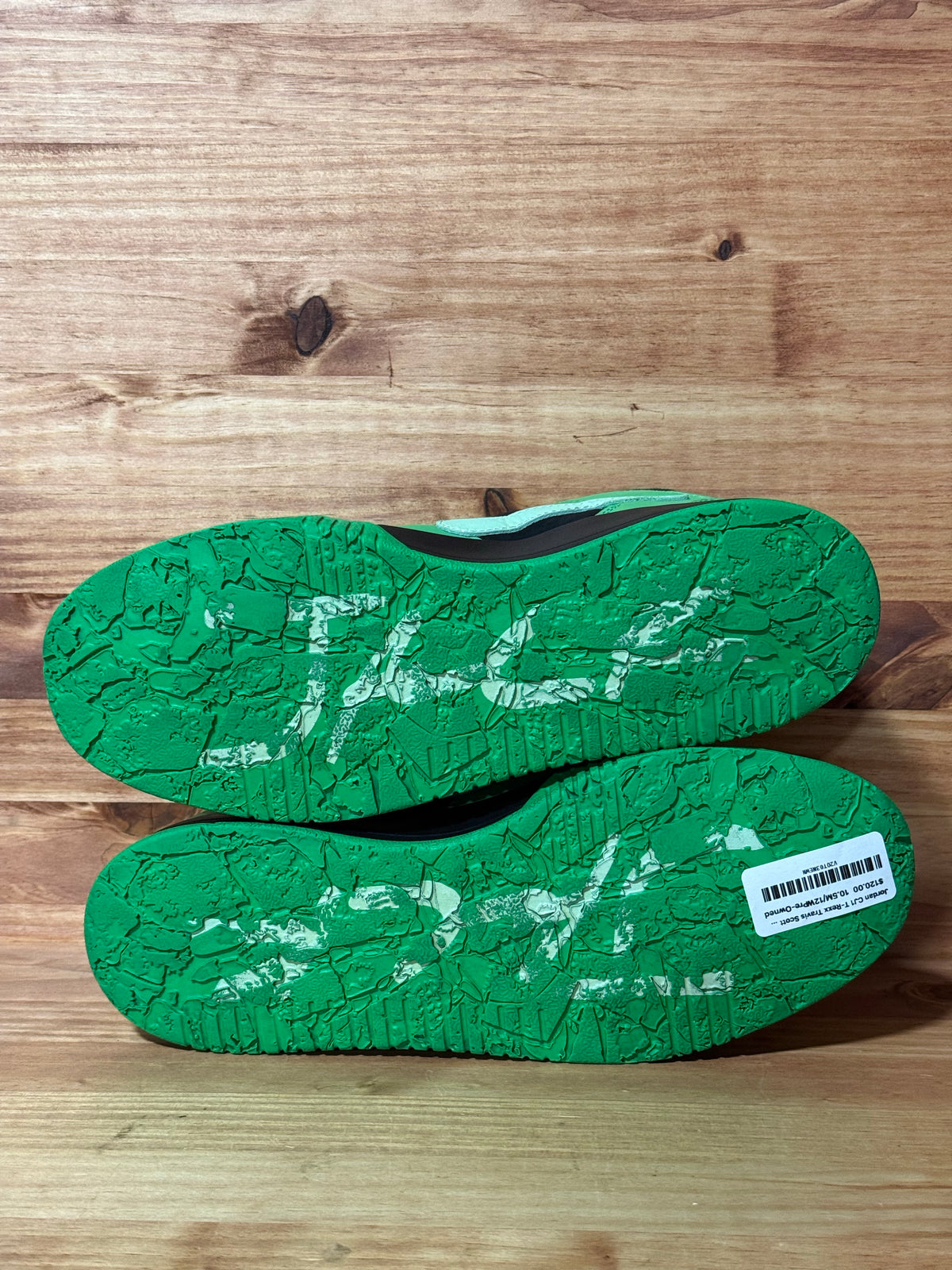 Jordan CJ1 T-Rexx Travis Scott Green Spark - Size 10.5