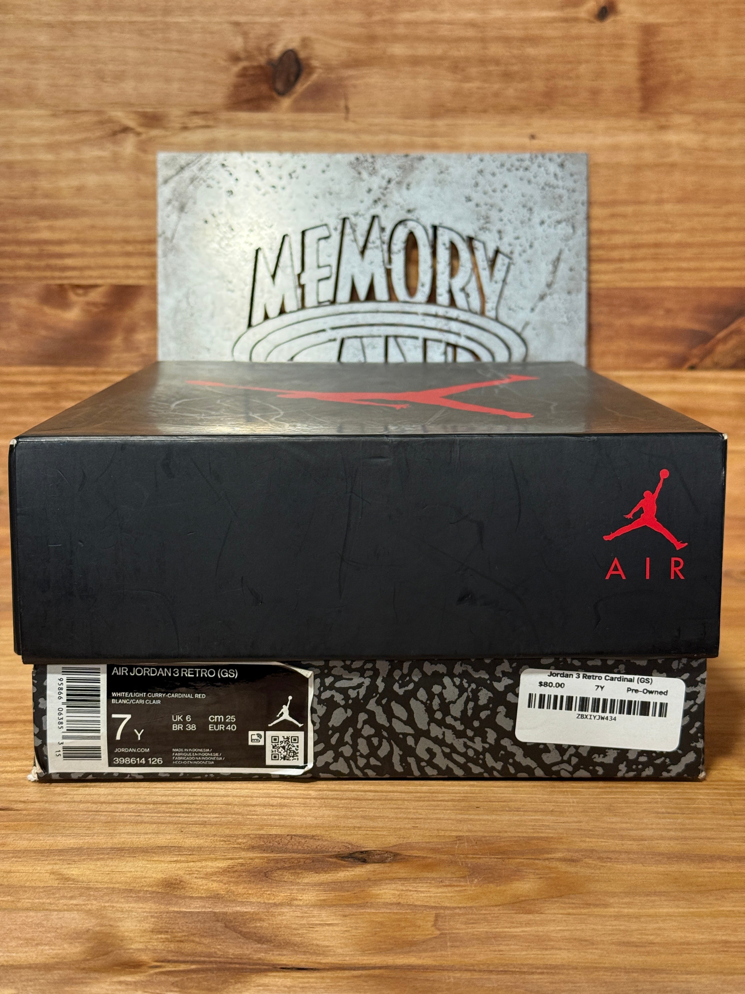 Jordan 3 Retro Cardinal (GS)