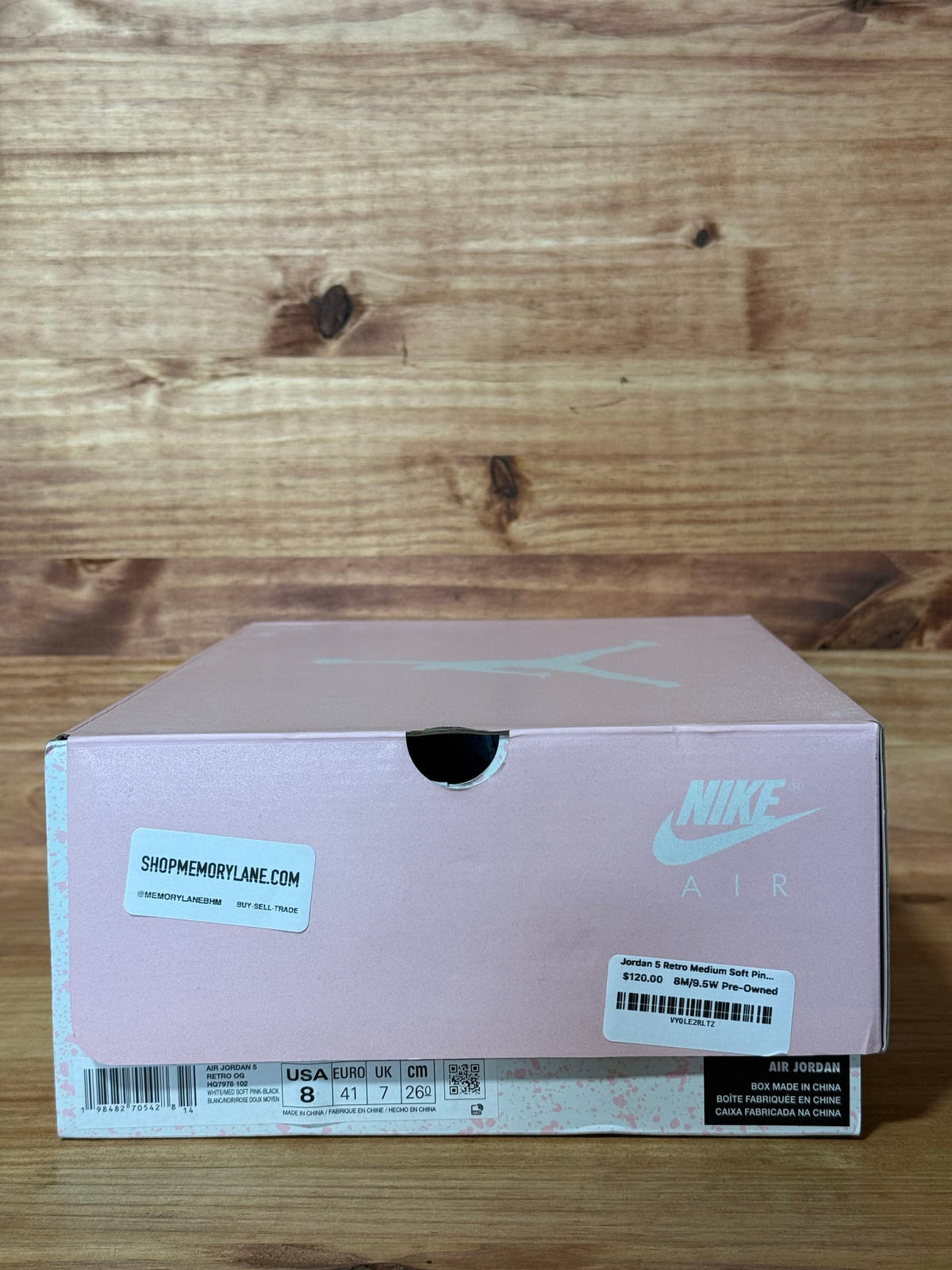Jordan 5 Retro Medium Soft Pink - Size 8