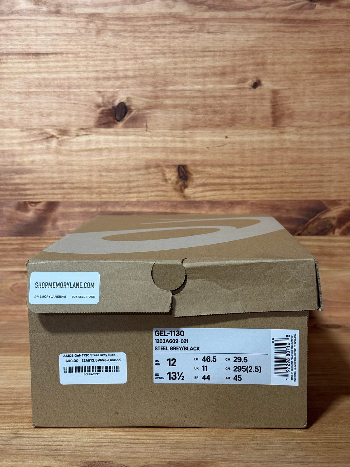 ASICS Gel-1130 Steel Grey Black - Size 12