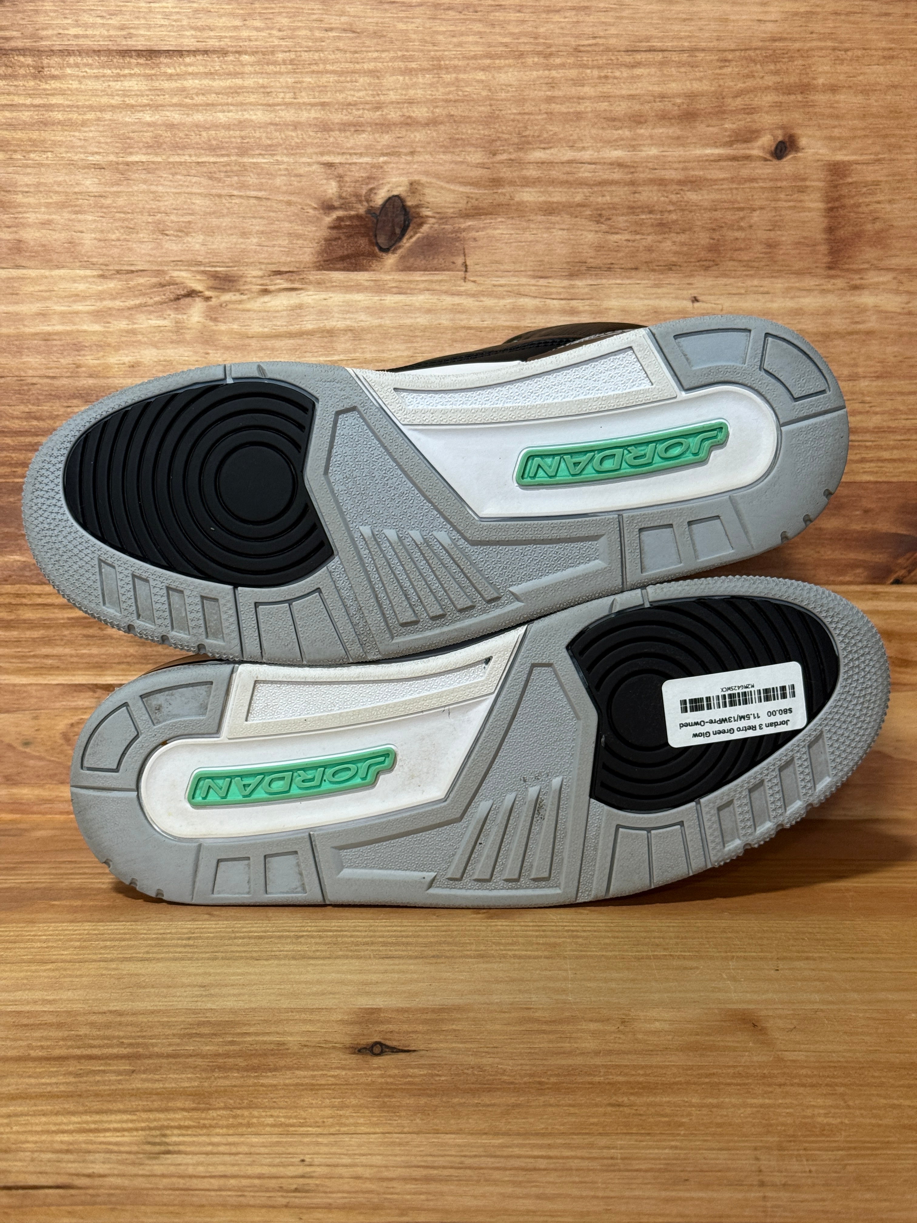 Jordan 3 Retro Green Glow