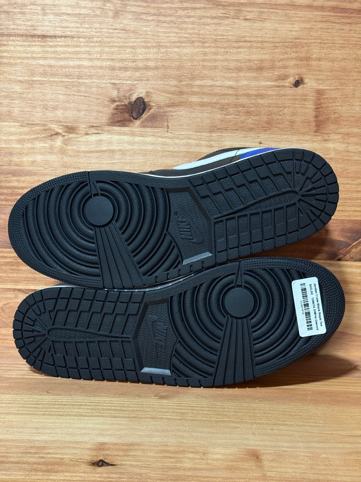 Jordan 1 Low Black Royal Toe
