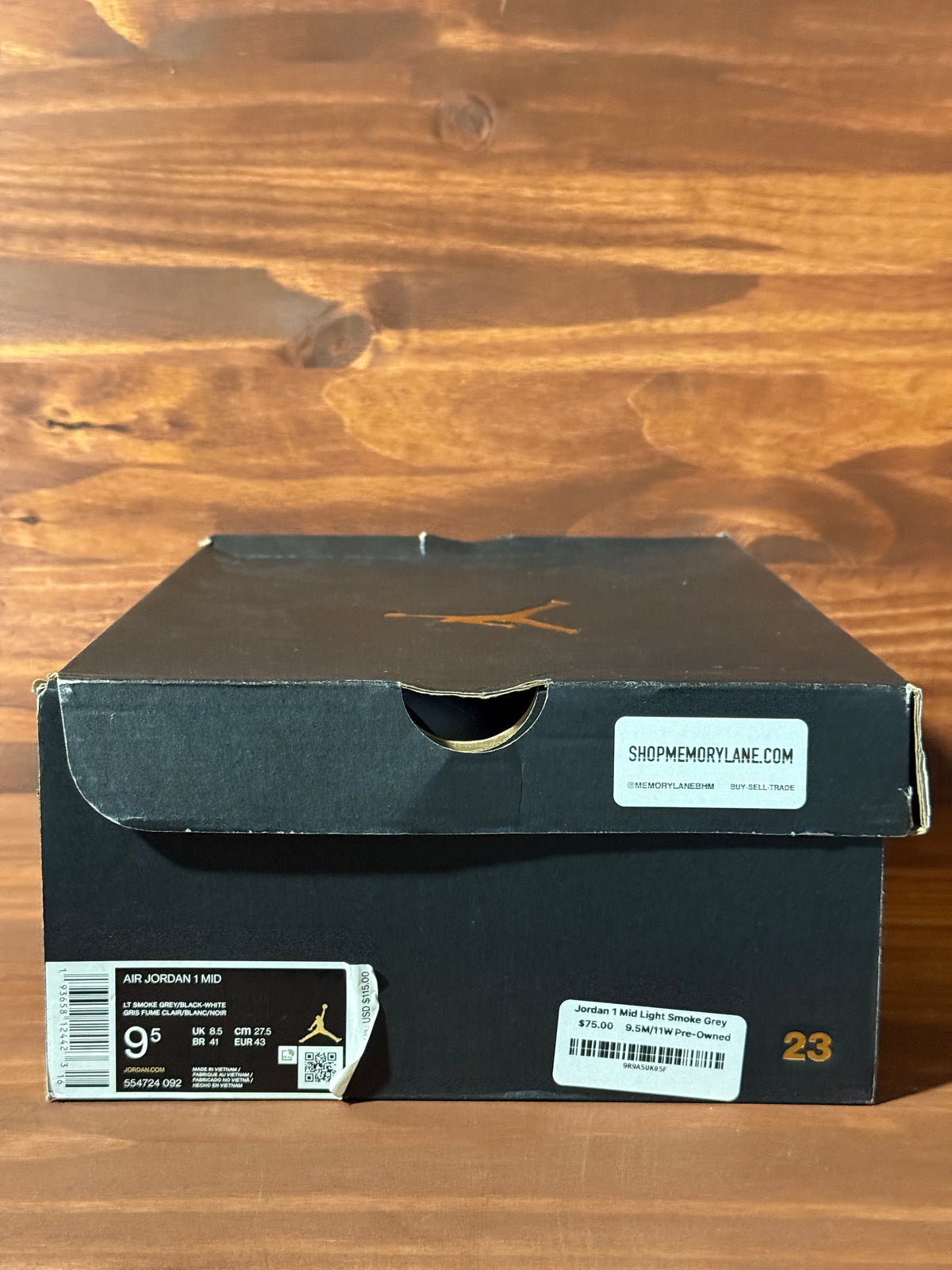 Jordan 1 Mid Light Smoke Grey