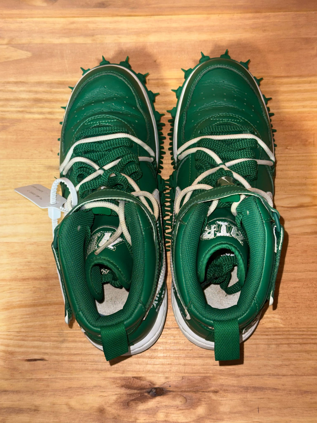 Nike Air Force 1 Mid Off-White Pine Green - Size 10