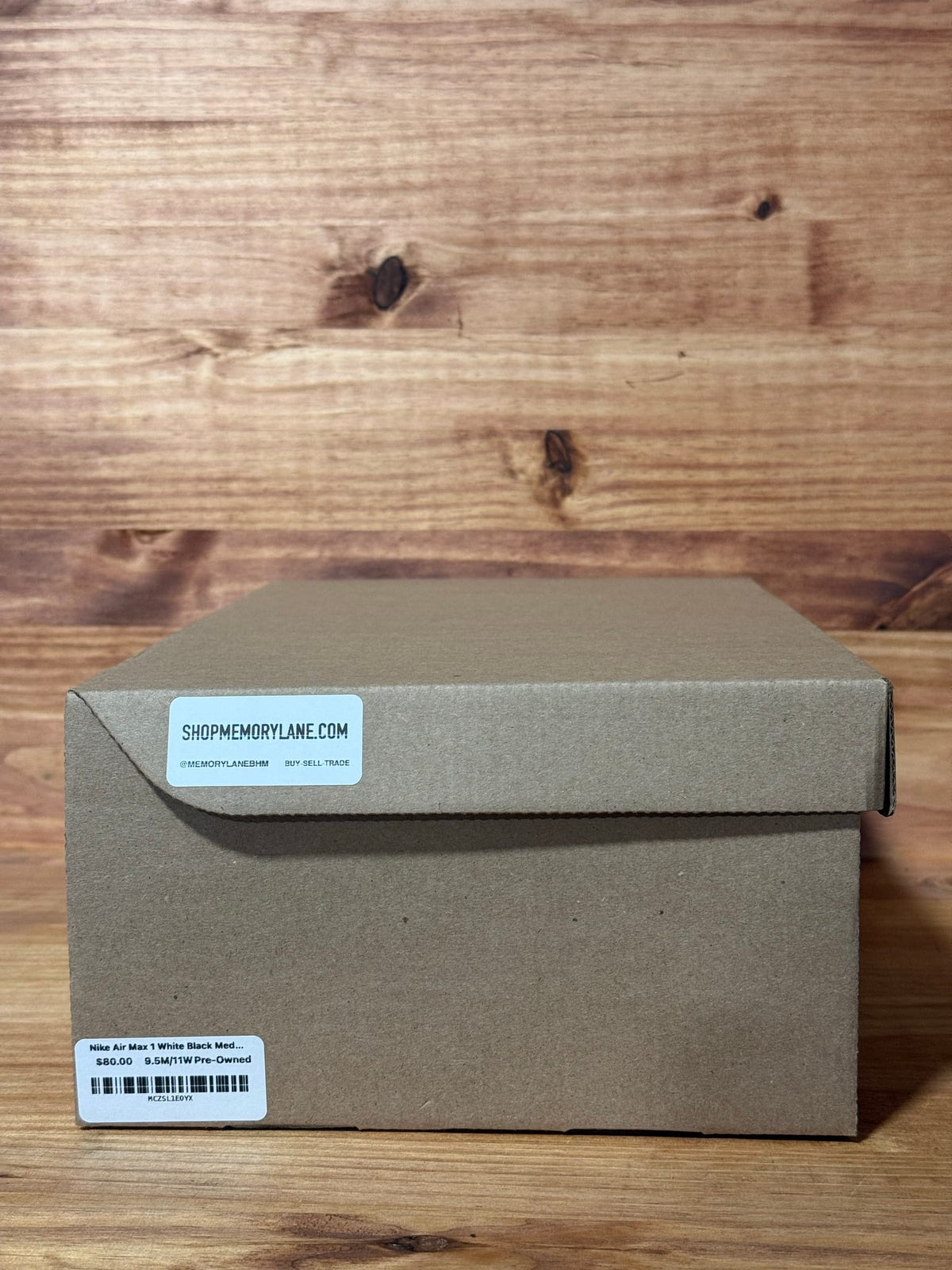 Nike Air Max 1 White Black Medium Olive - Size 9.5