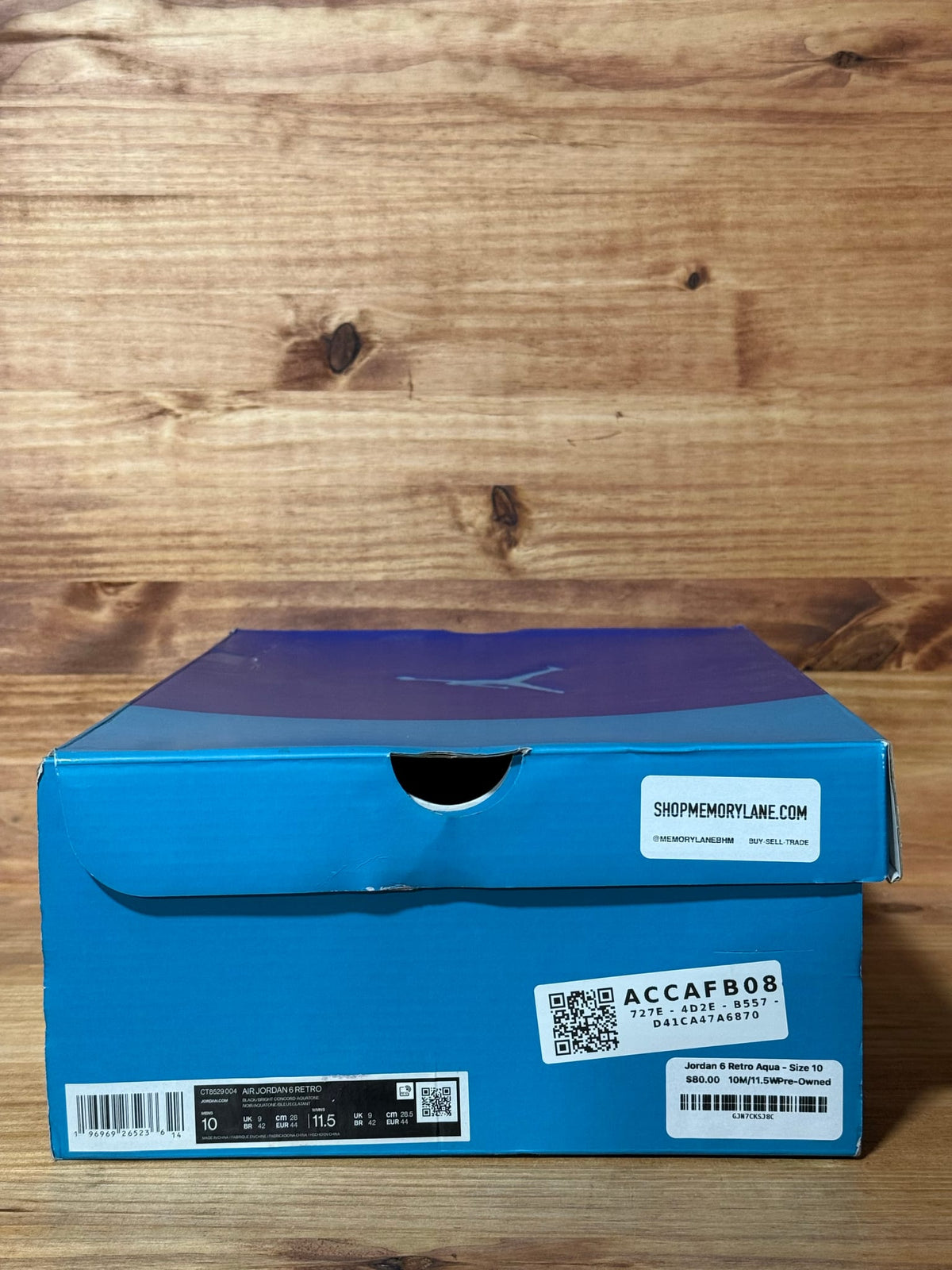 Jordan 6 Retro Aqua - Size 10