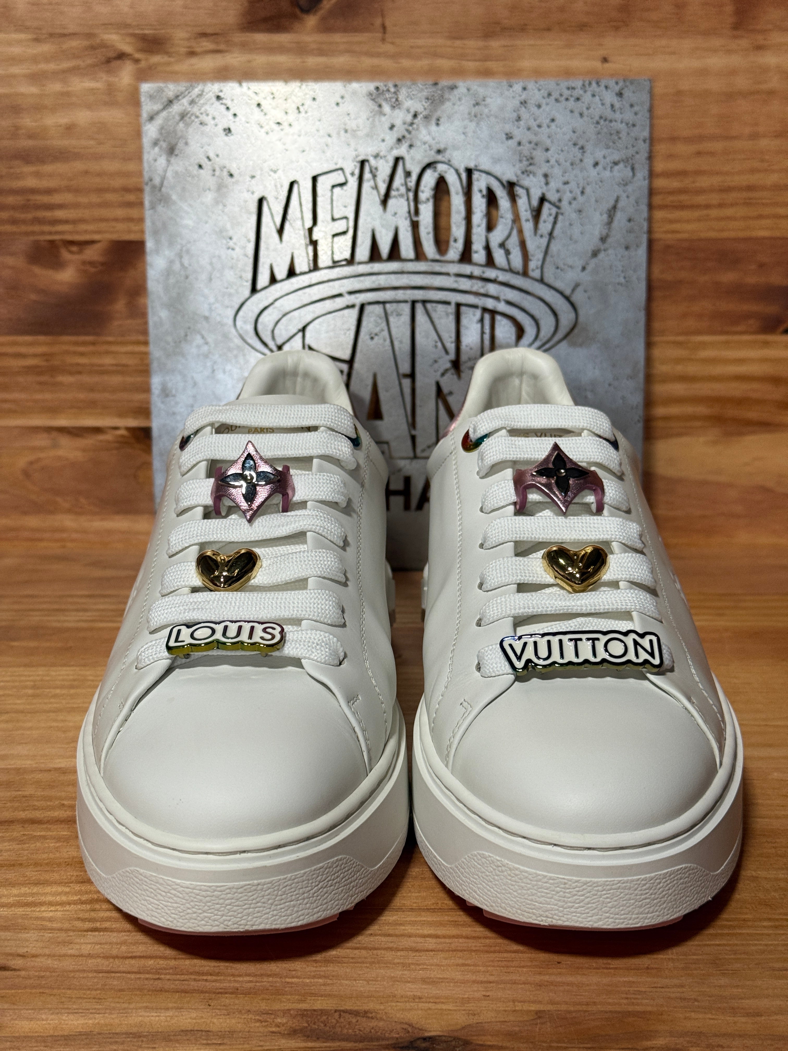Louis Vuitton Time Out Debossed Monogram Leather White White (Women's)