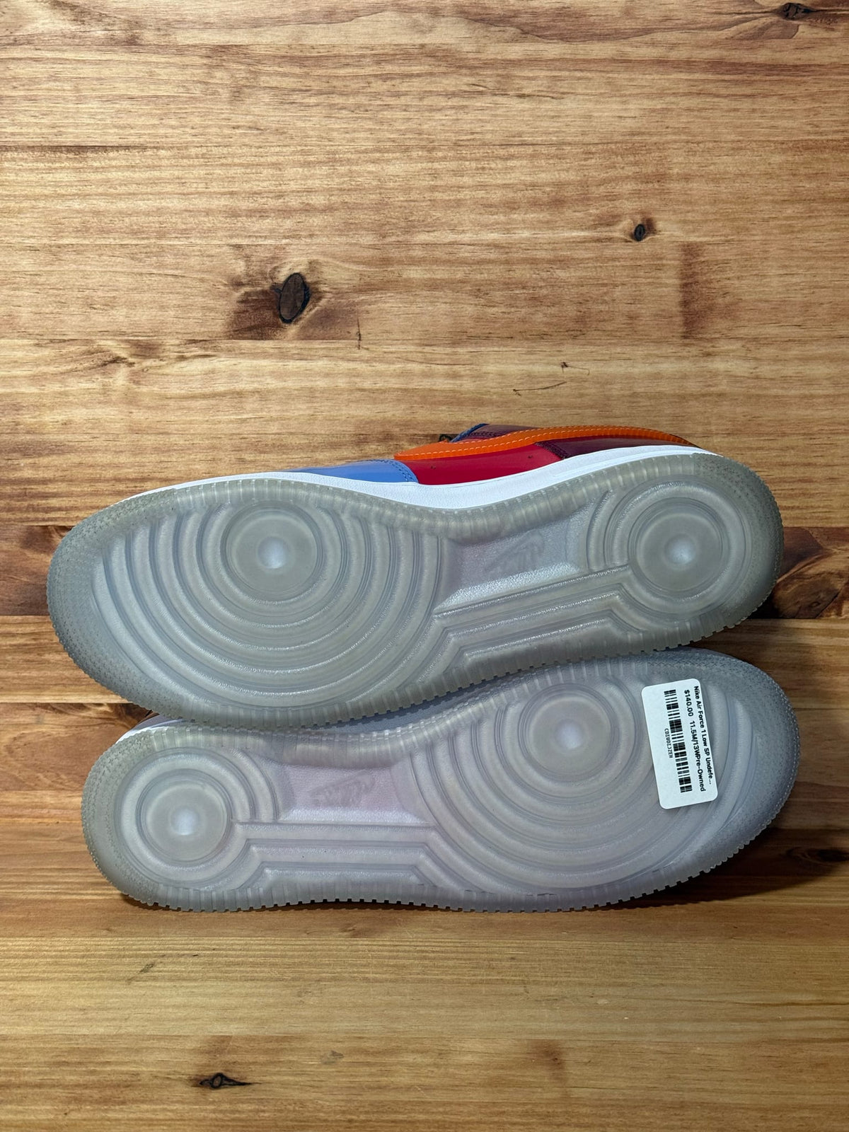 Nike Air Force 1 Low SP Undefeated Multi-Patent Total Orange - Size 11.5
