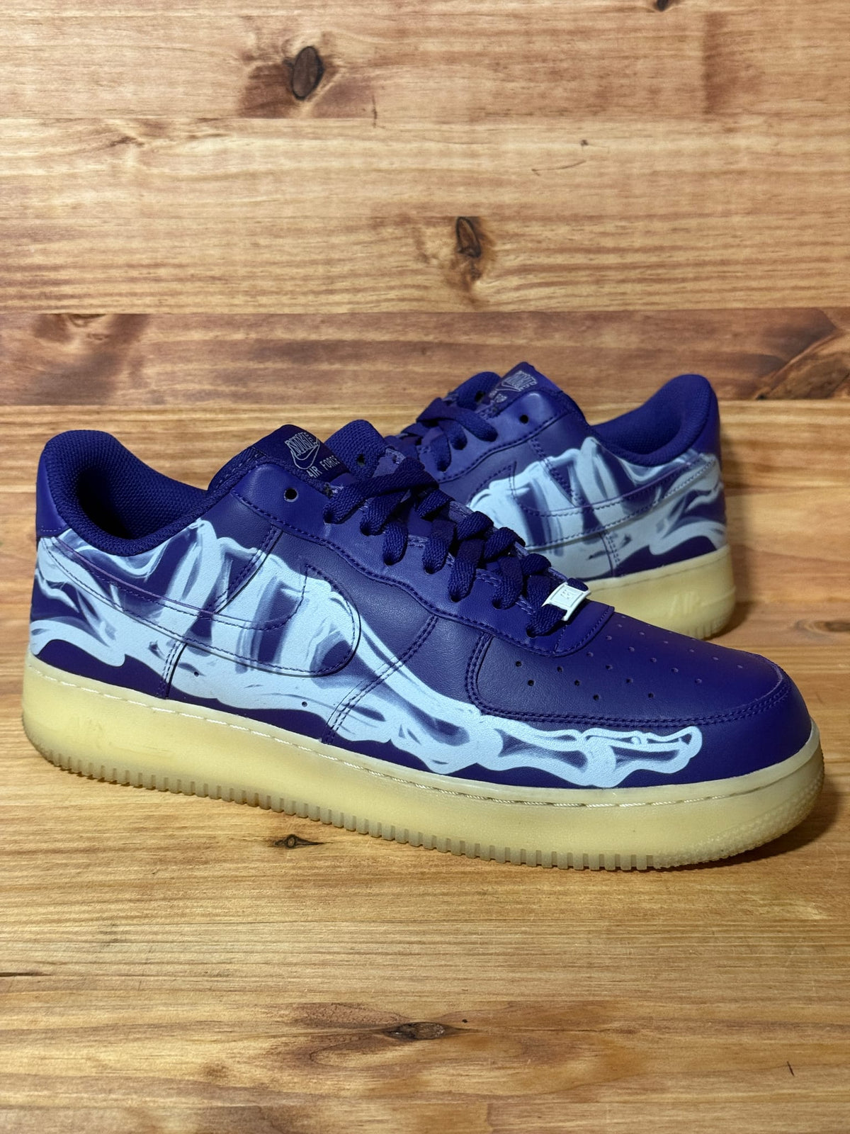 Nike Air Force 1 Low '07 QS Purple Skeleton Halloween (2021) - Size 12