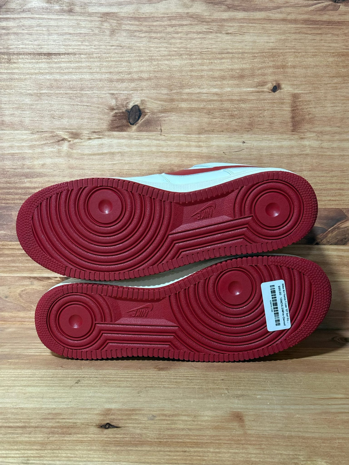 Nike Air Force 1 Low '07 Sail Gym Red - Size 13
