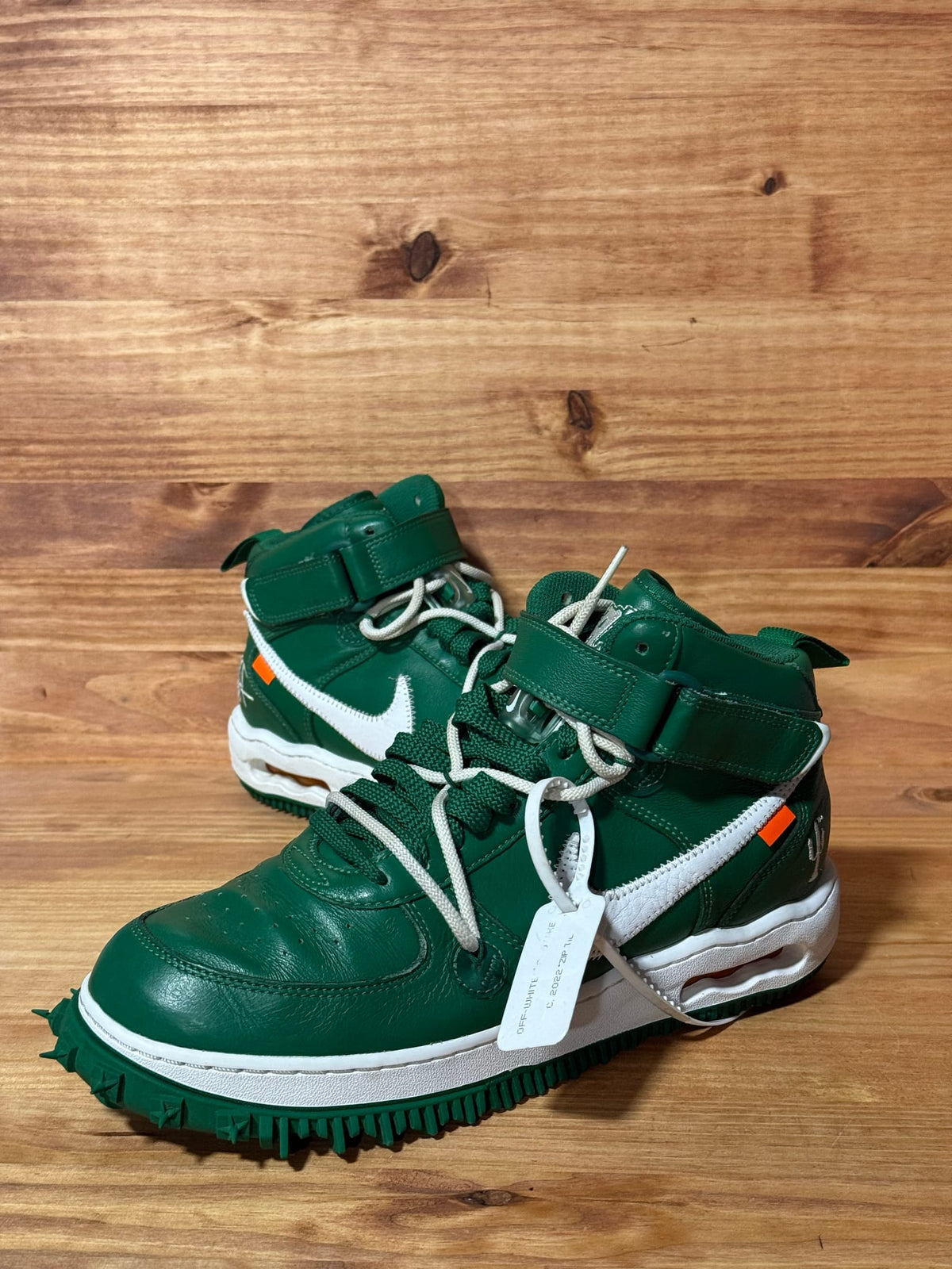 Nike Air Force 1 Mid Off-White Pine Green - Size 10