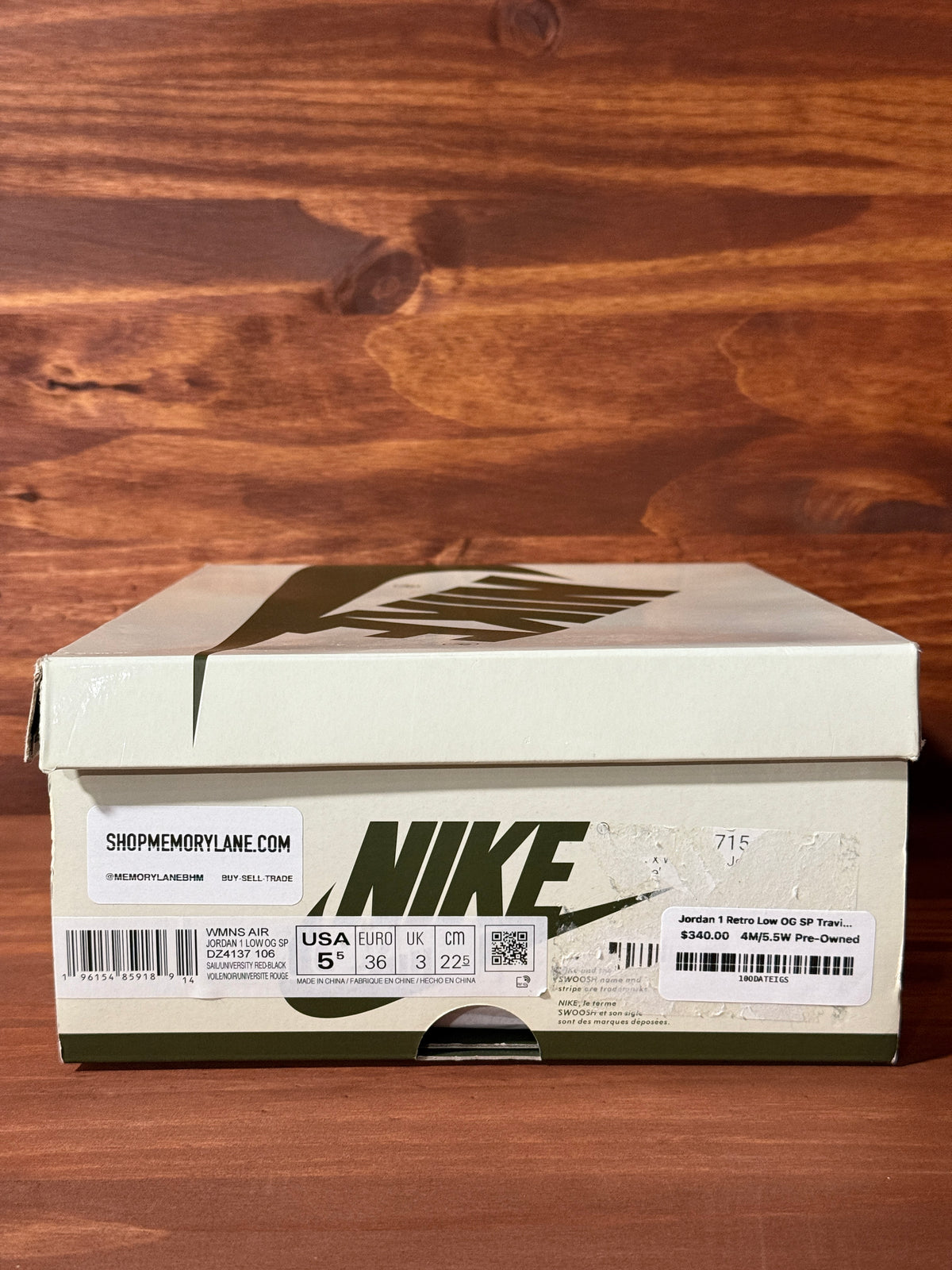 Jordan 1 Retro Low OG SP Travis Scott Olive (Women's)